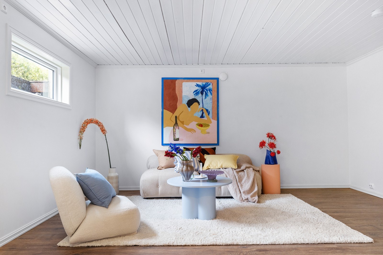 I kjellerstuen er to vinduer skiftet i senere tid. Galleribilde