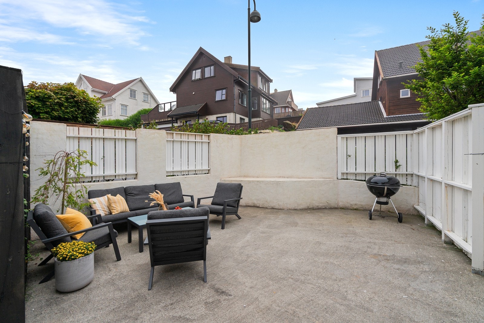 Platting skjermet for vind Galleribilde