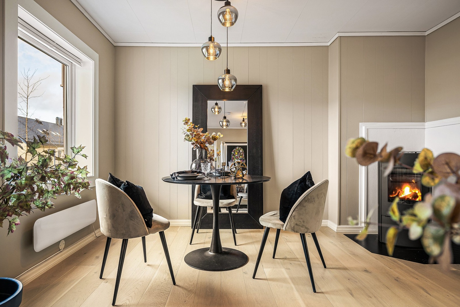 - En koselig peis skaper en lun stemning på kjølige dager - Galleribilde