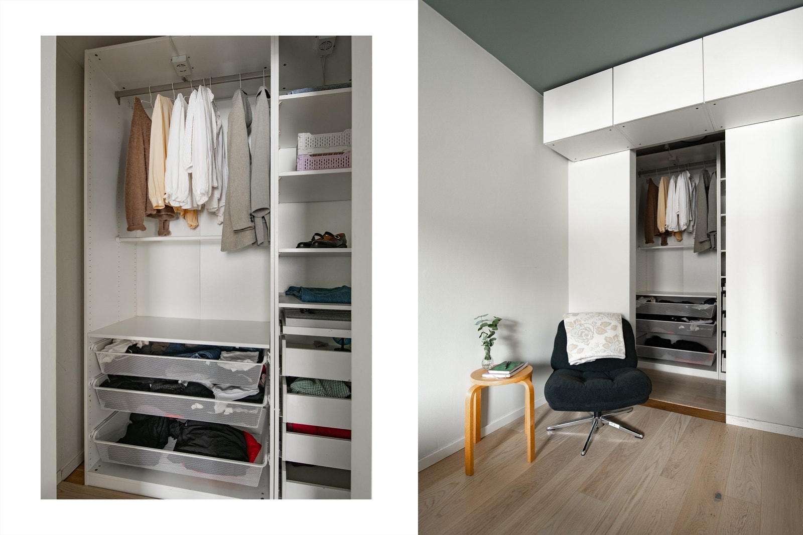 Fra soverommet har man adkomst til et praktisk omkledningsrom. Galleribilde