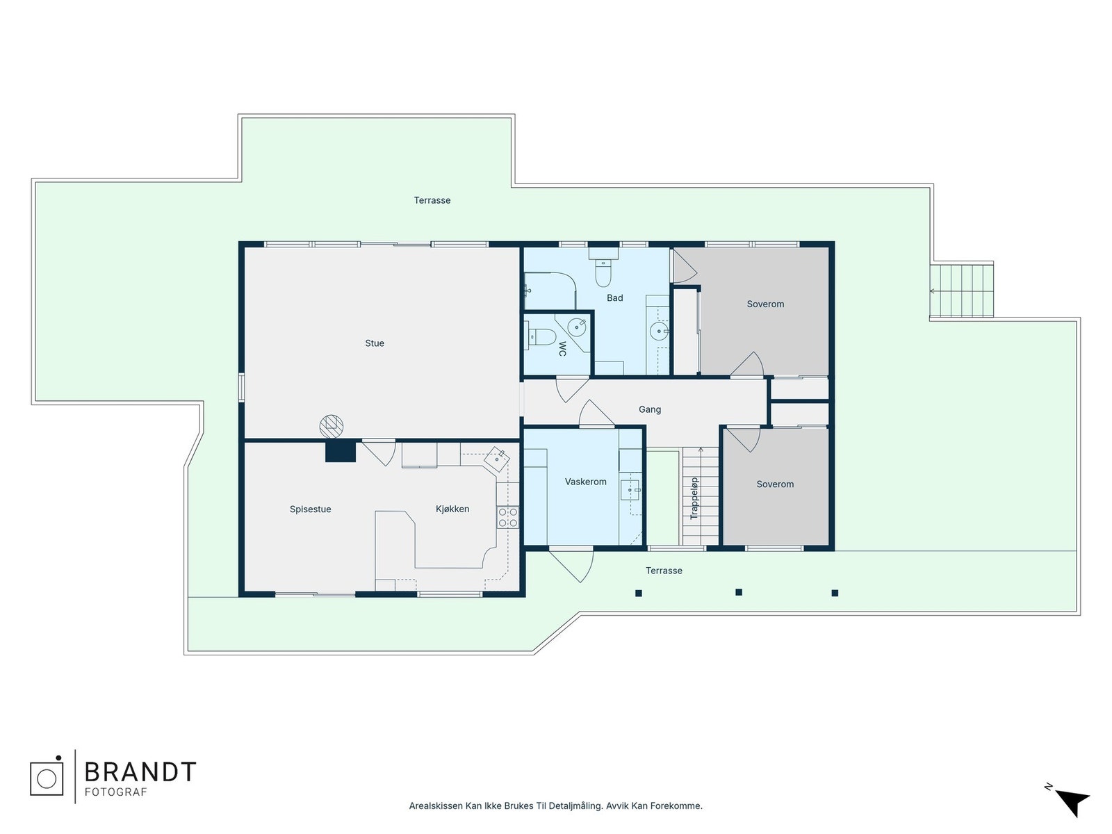 Plantegning hovedetasje. Galleribilde