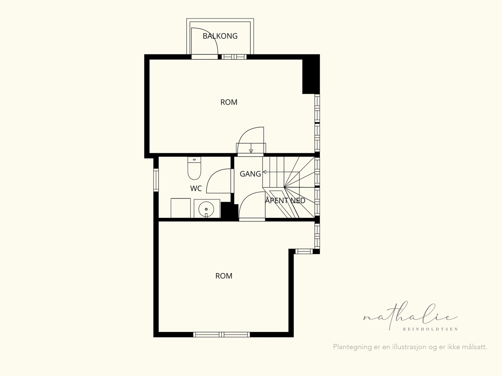 Plantegning loftsetasje. Galleribilde