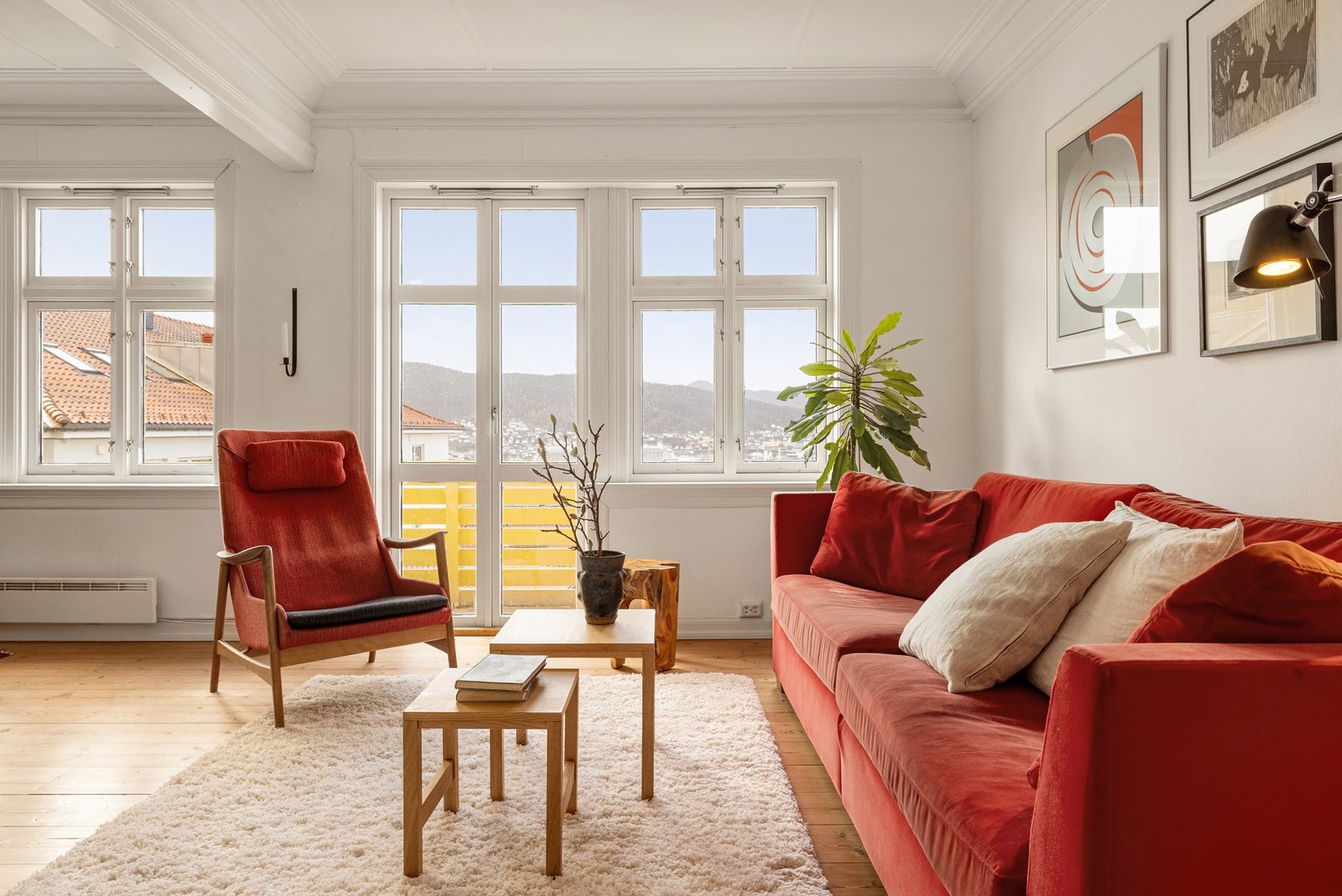 I stuen er det god plass til å møblere i forskjellige soner Galleribilde