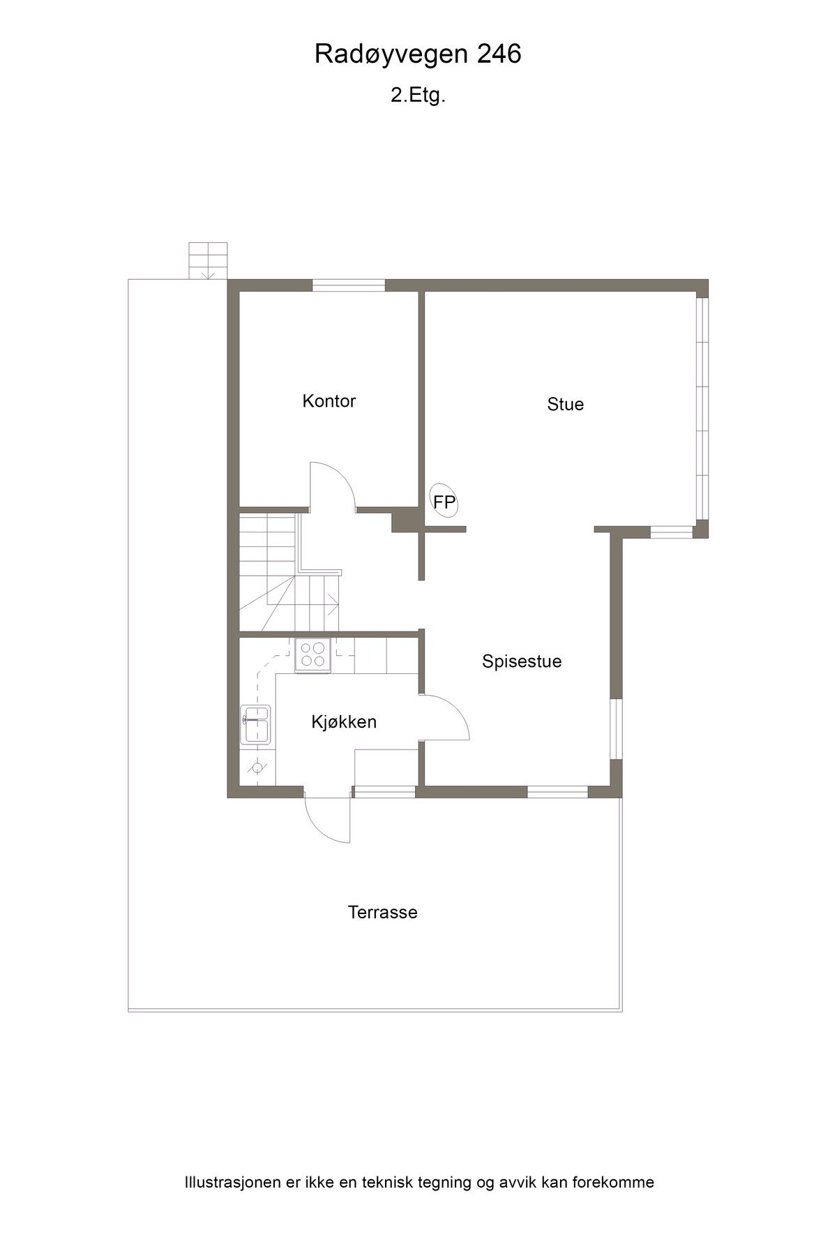 Planskisse | Hovedetasje Galleribilde