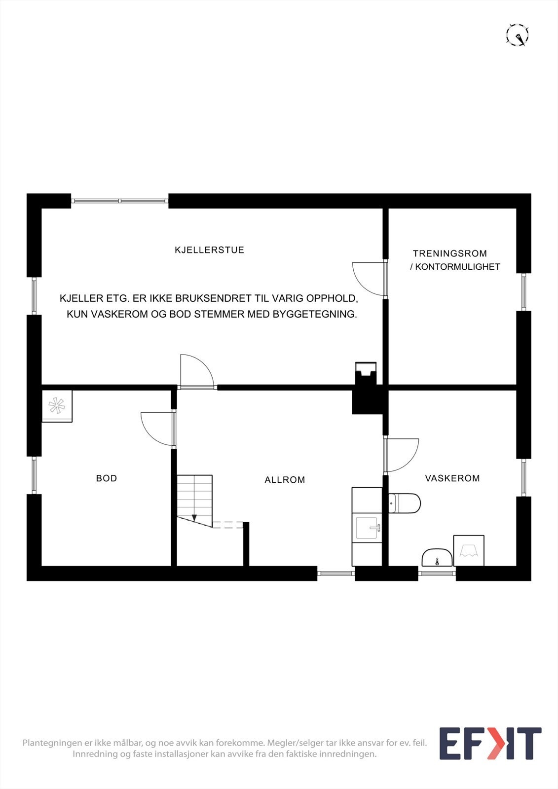 Planskisse kjeller Galleribilde