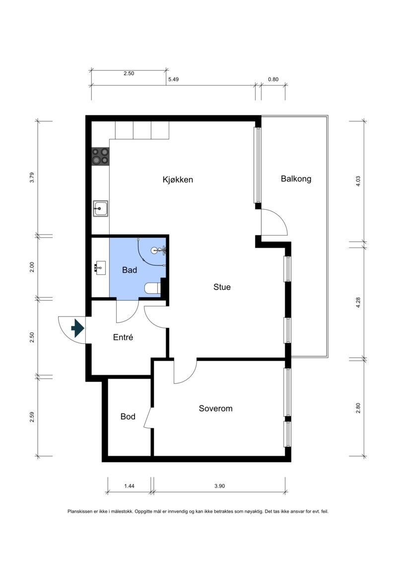 Plantegning 3. etasje Galleribilde