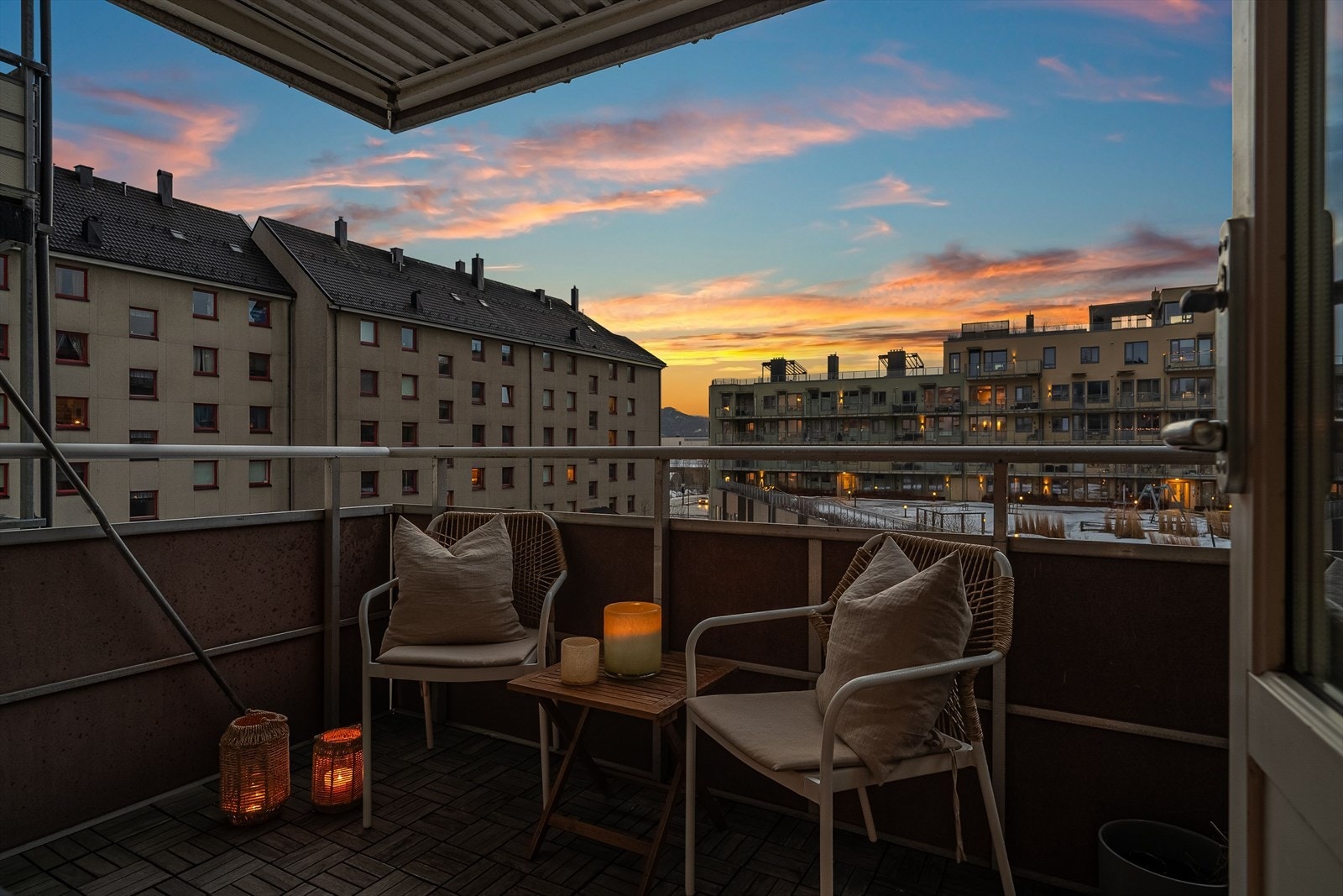 Utsikt fra balkong. Galleribilde