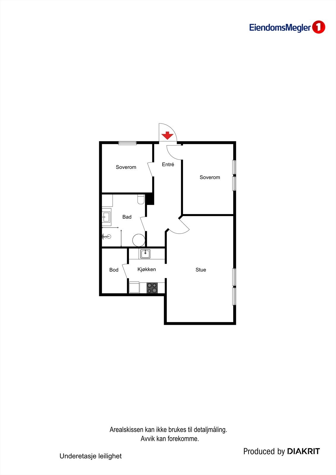 Plantegning leilighet Galleribilde