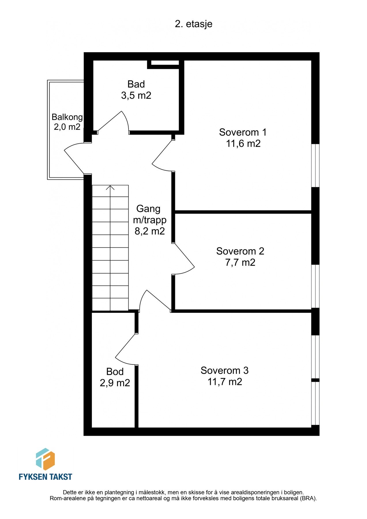Planskisse 2. etasje. Galleribilde