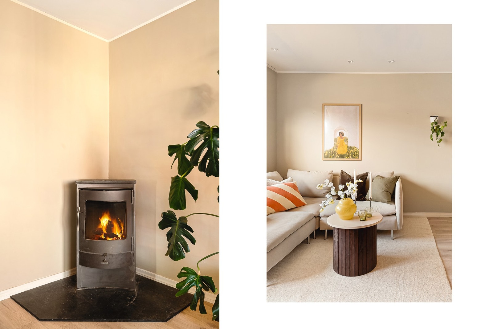 På de kaldere høst-og vinterdagene er det godt å ha en vedovn for ekstra varme. Galleribilde