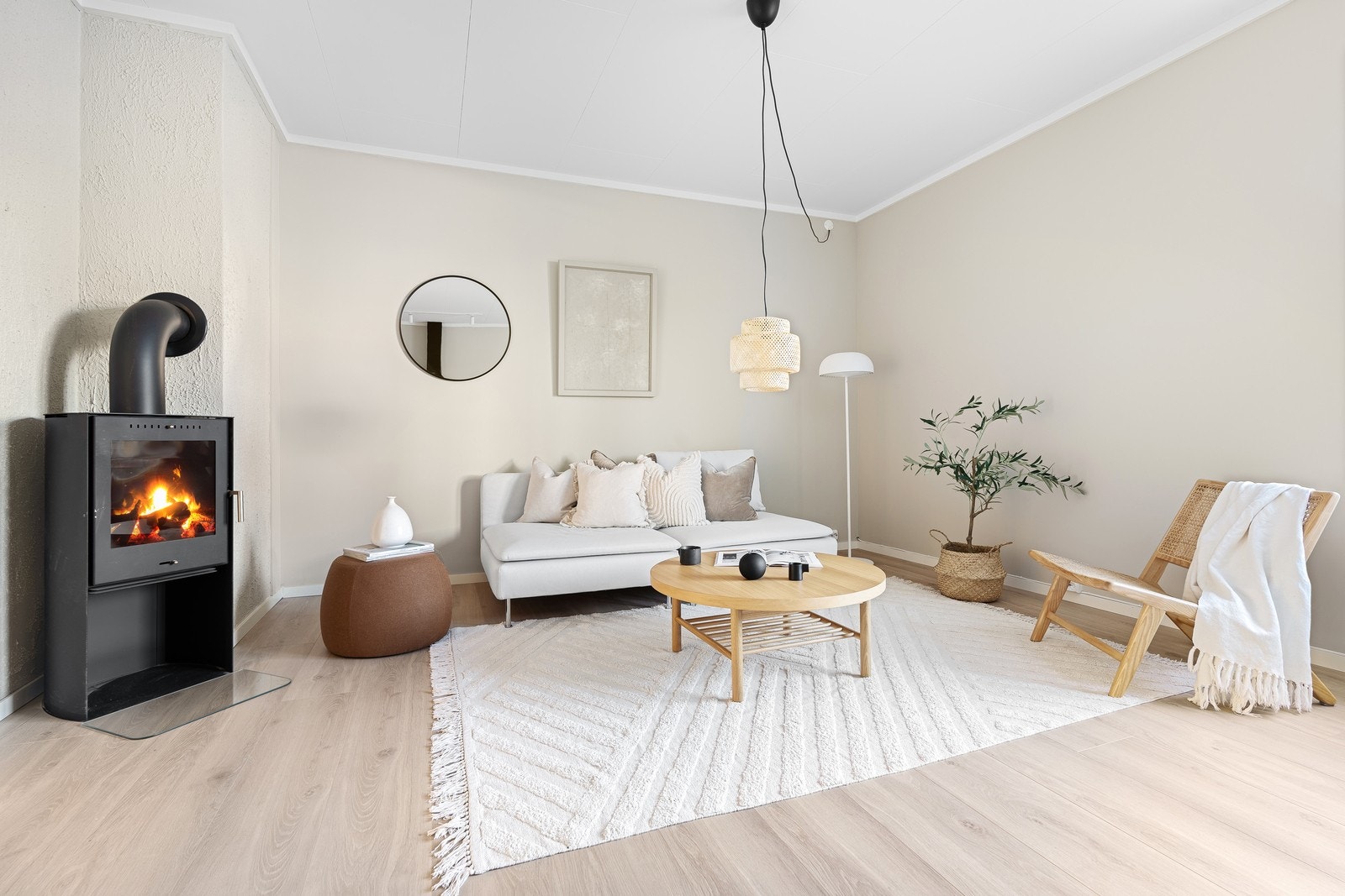 Gjennomgående moderne stil på leiligheten Galleribilde