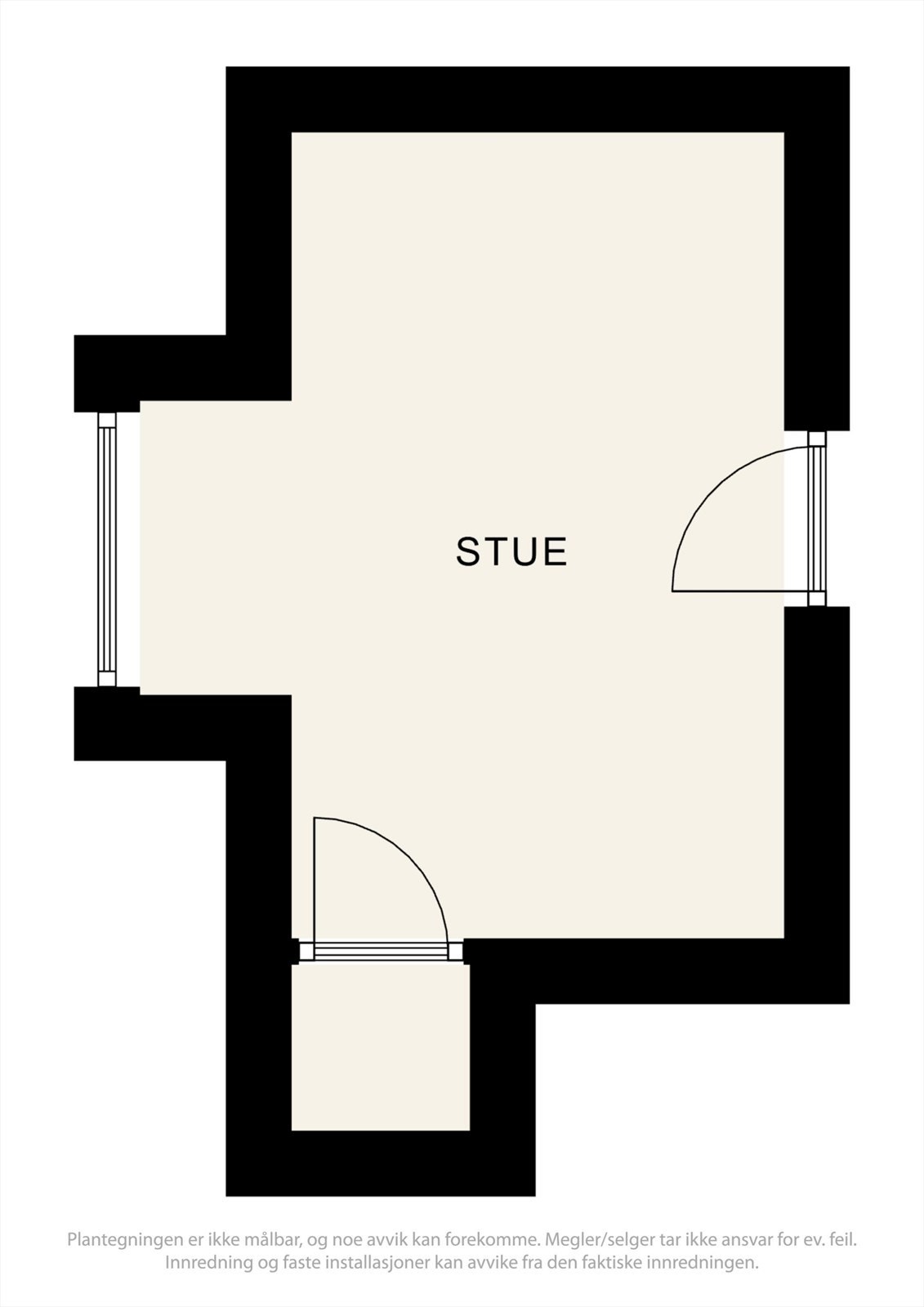 Plantegning loftsrom. Galleribilde