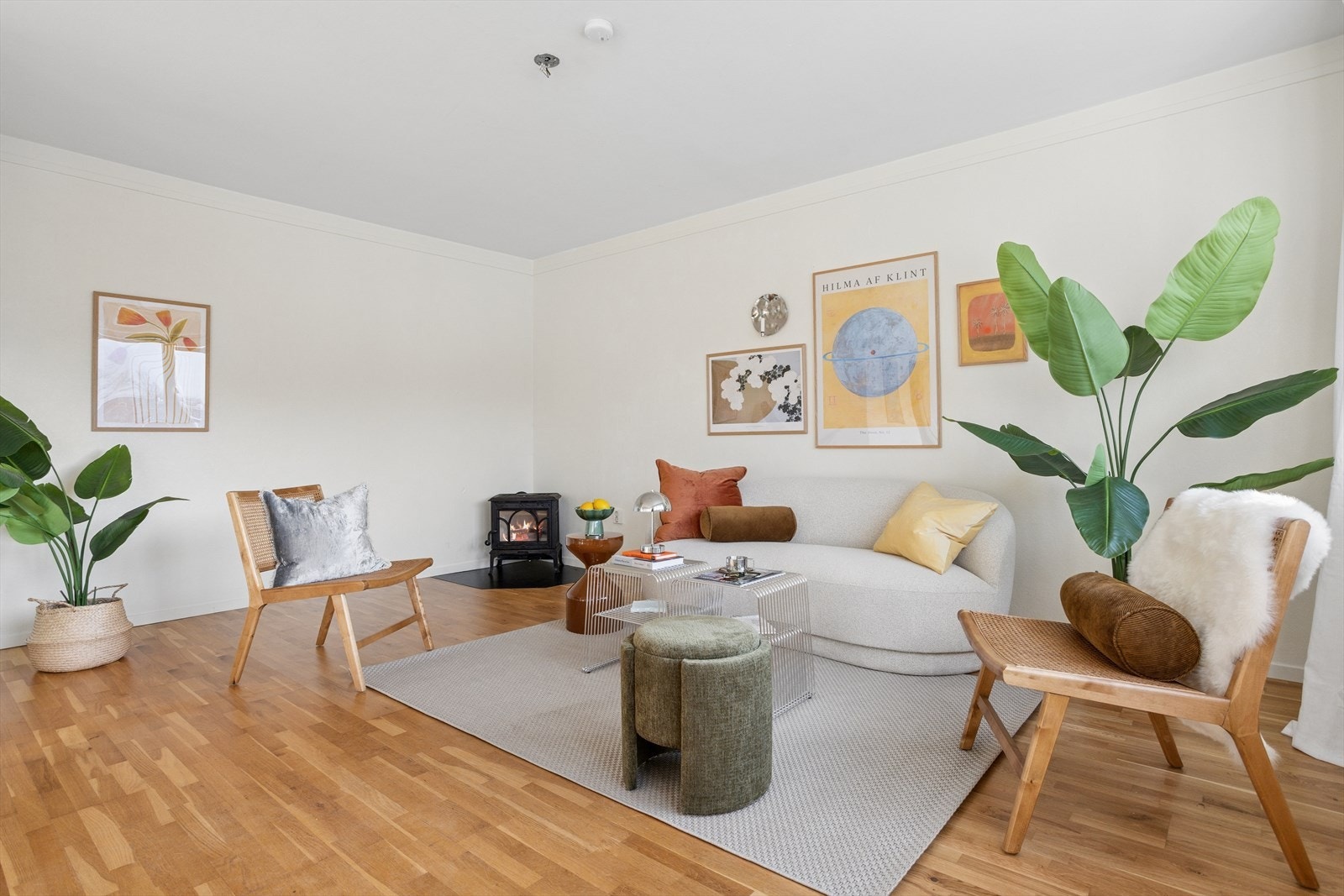 Ildsted i stue produsert av Dovre. Galleribilde