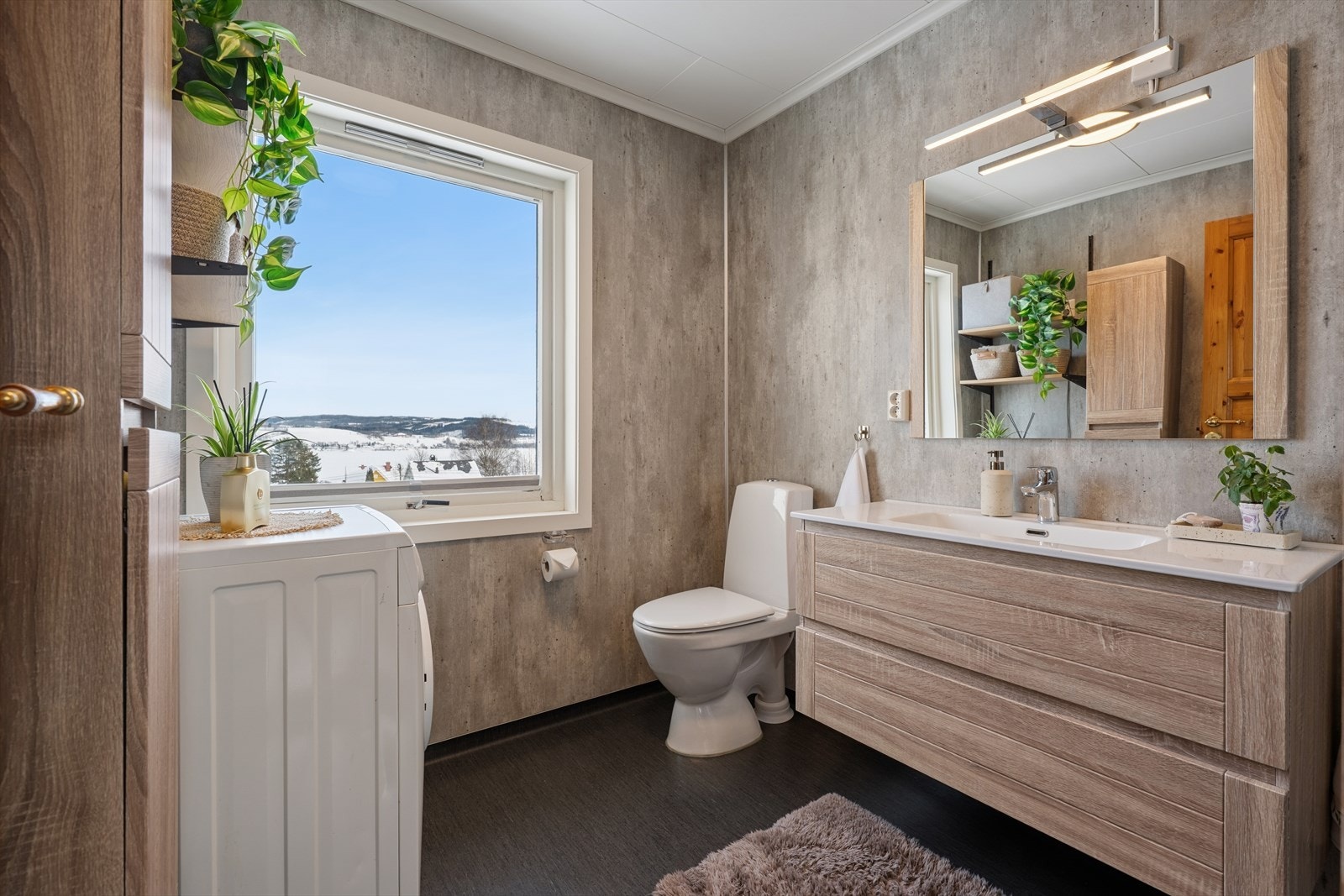 Baderommet er totalrenovert i 2021. Galleribilde