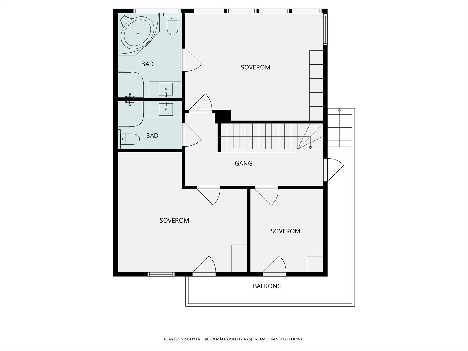 Plantegning 2 etasje. Galleribilde