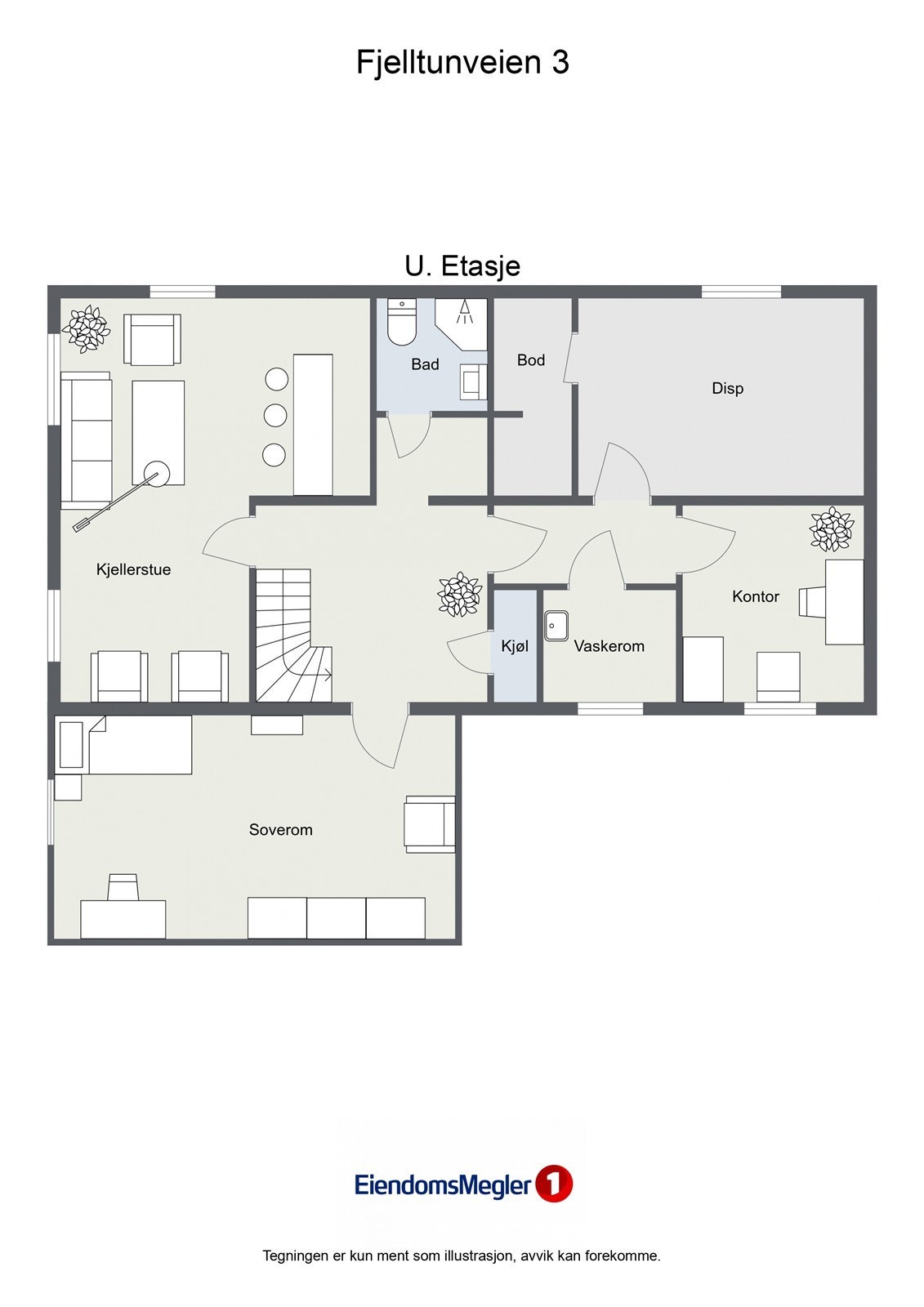 Veiledende plantegning - Ikke målbar Galleribilde