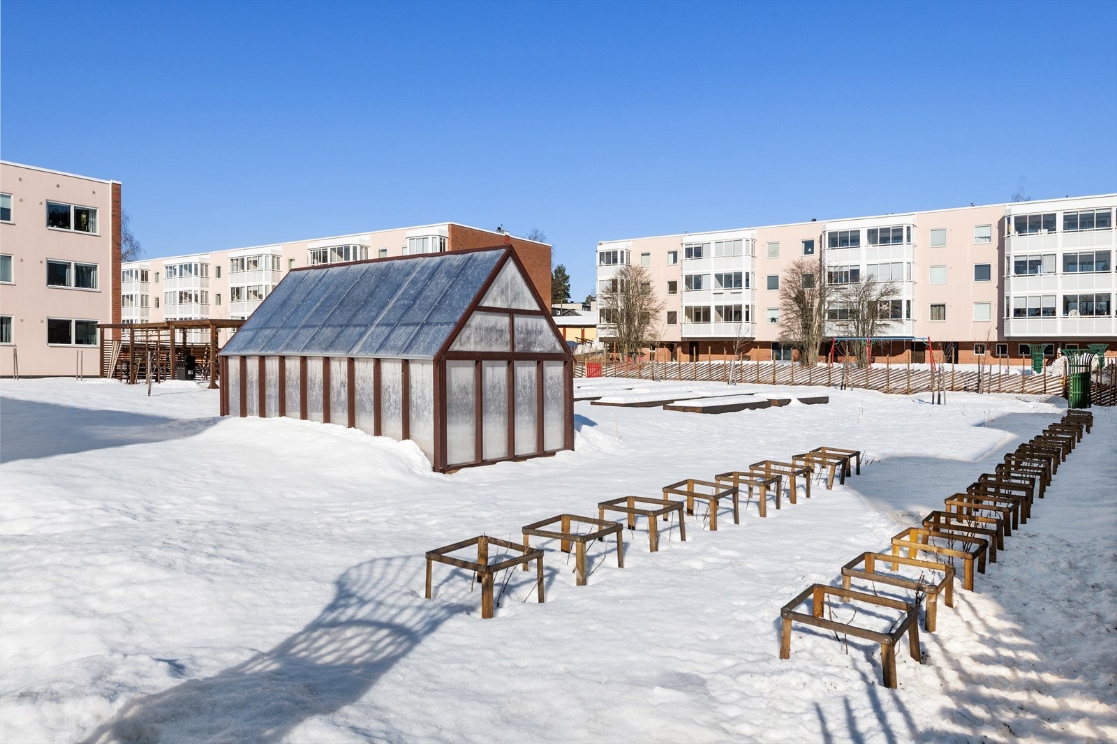 Borettslaget har fine fellesområder som bidrar til å skape trivsel for beboerne Galleribilde