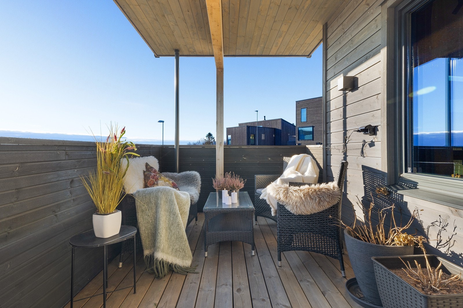 Her har man gode solforhold hele dagen Galleribilde