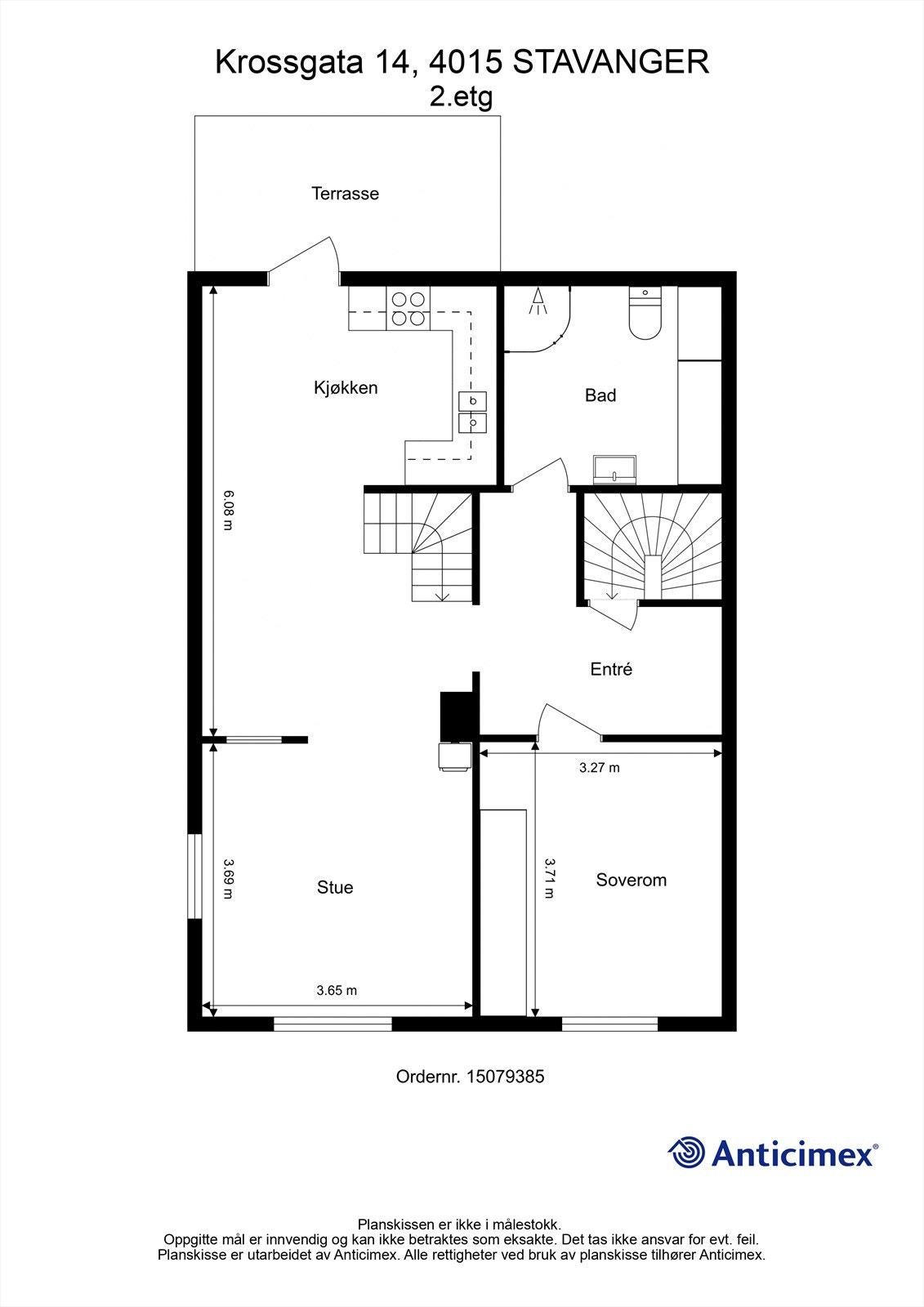 Plantegning 2. etasje Galleribilde