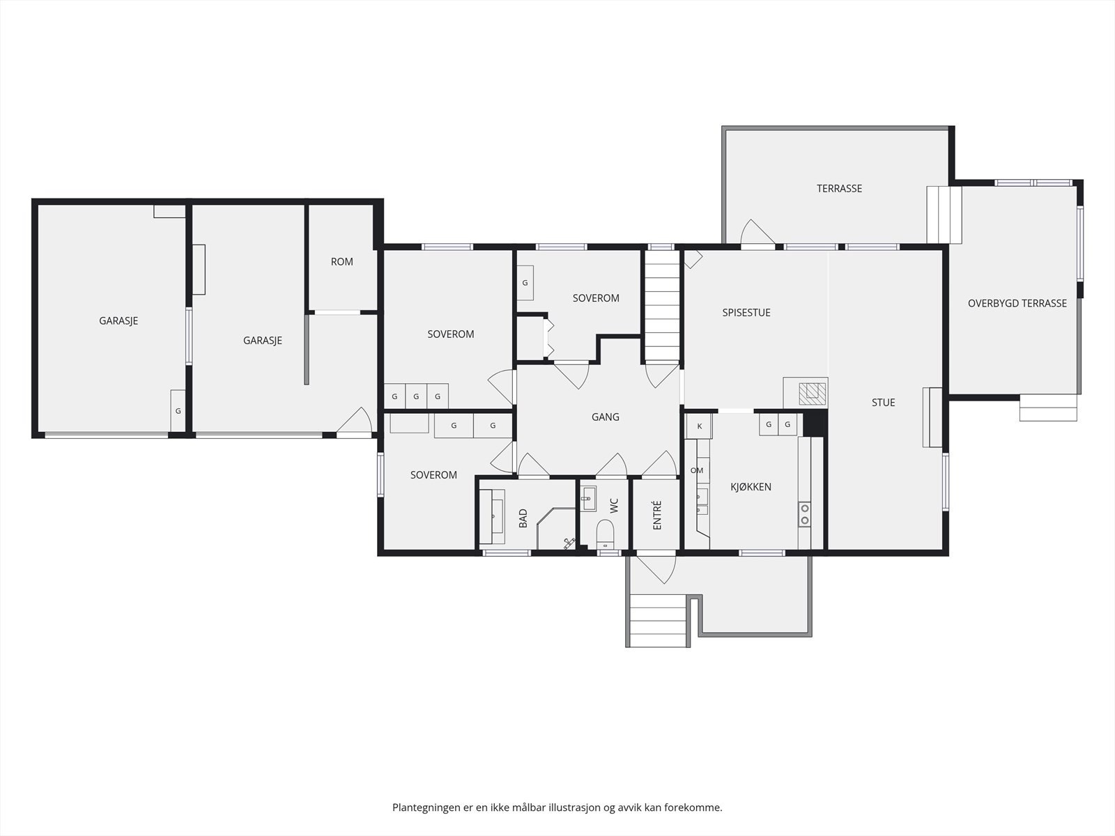 Plantegning 1. etasje Galleribilde