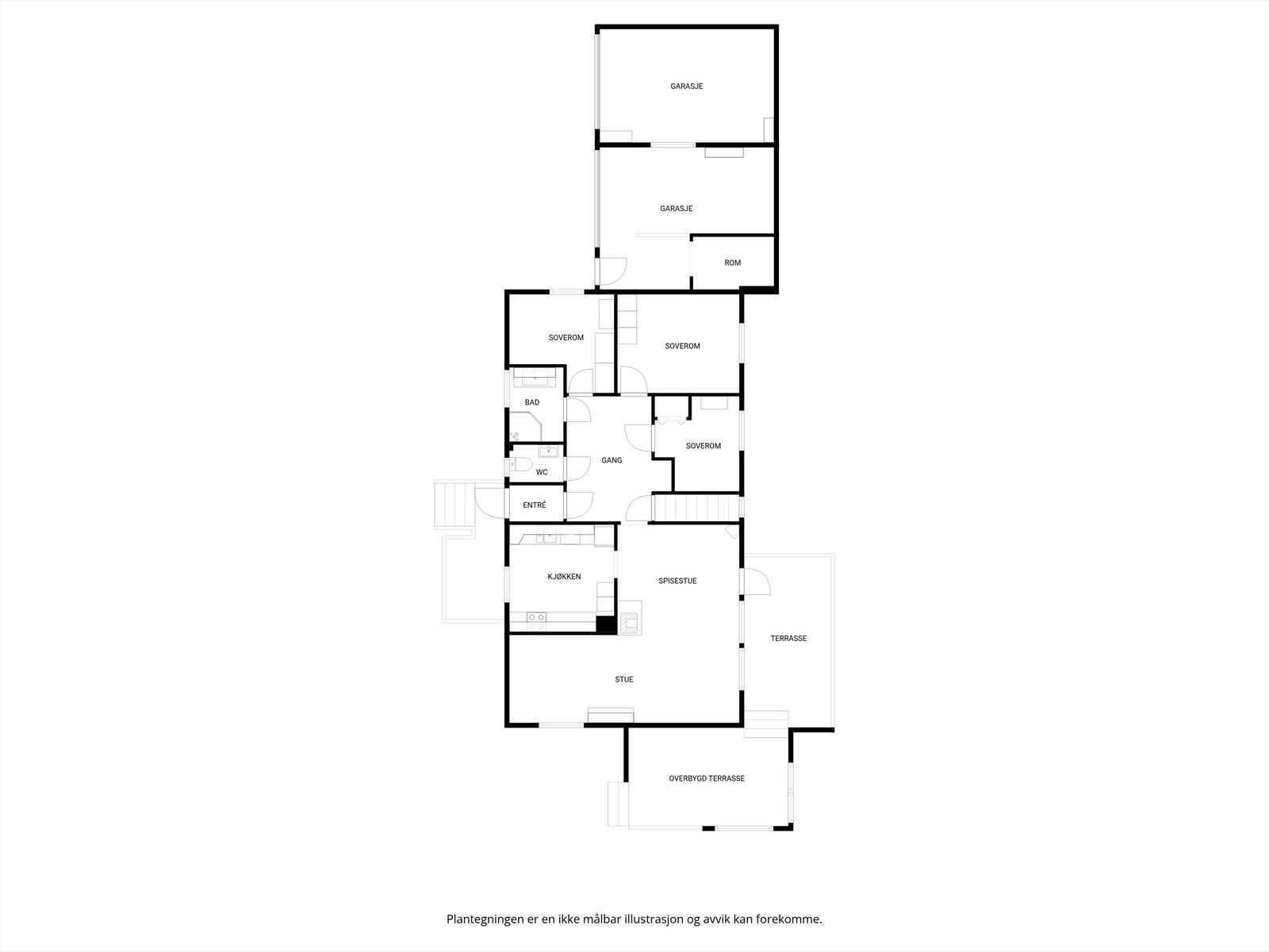 Plantegning 1. etasje Galleribilde