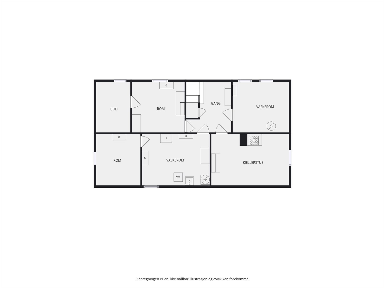 Plantegning kjeller Galleribilde