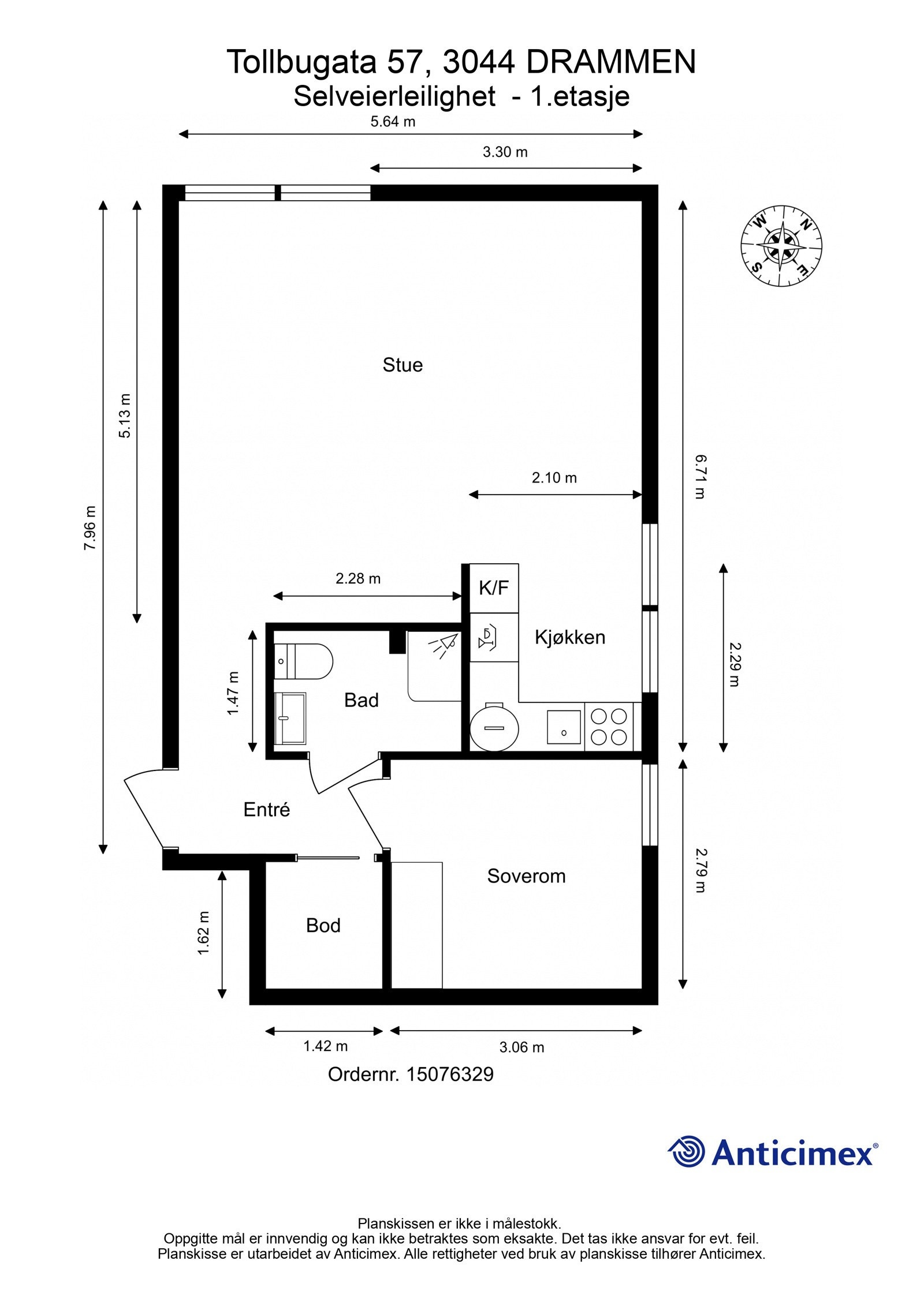 Plantegning Tollbugata 57 Galleribilde