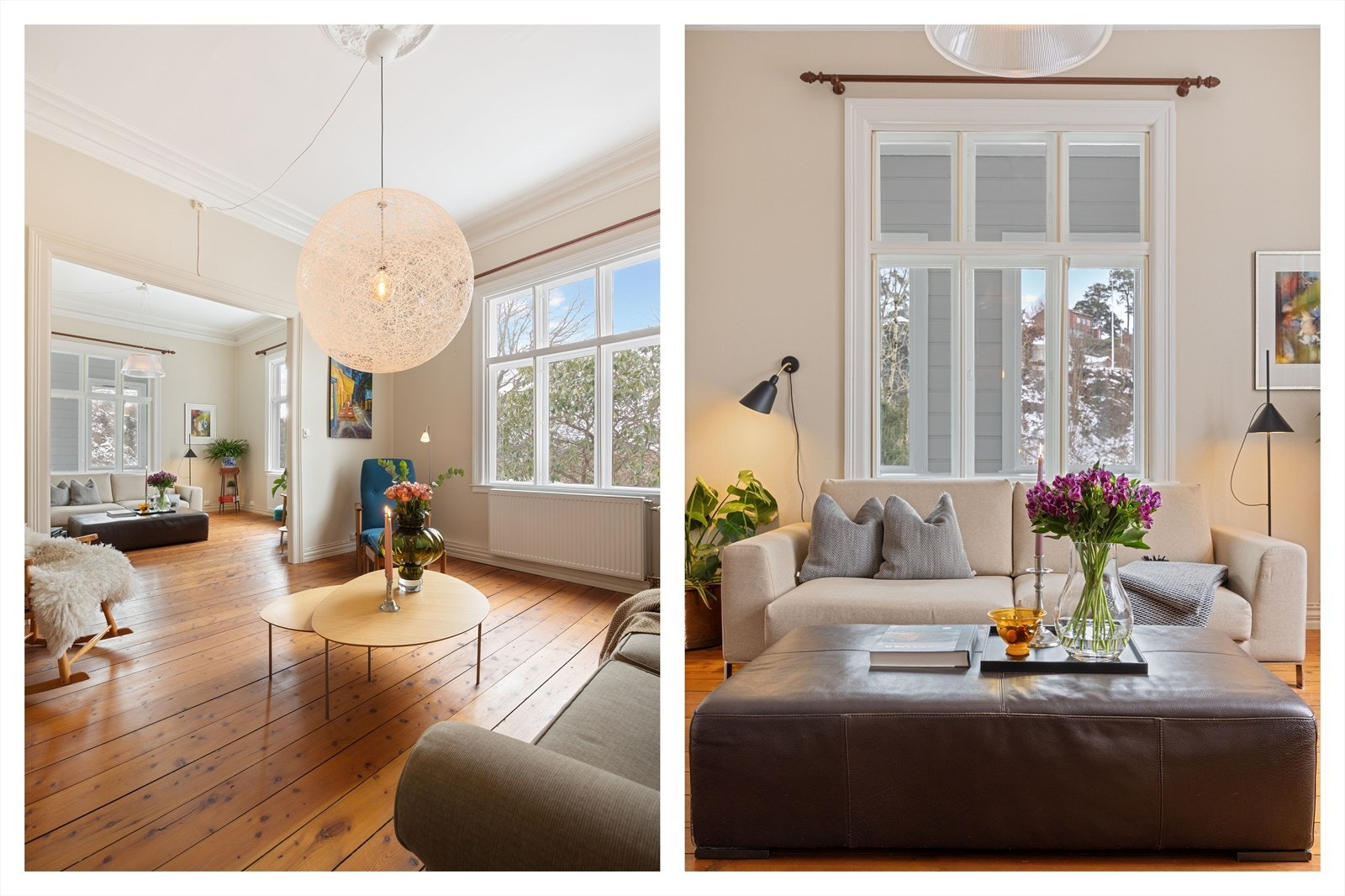 Her er det høyt under taket (ca. 3,25m). Galleribilde