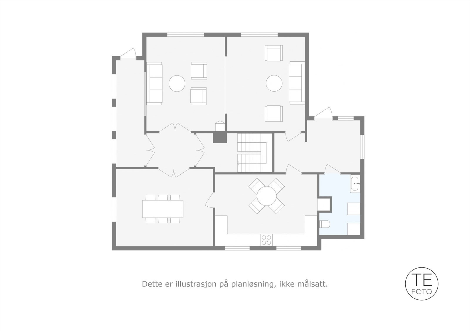 Plantegning 1. etasje. Galleribilde