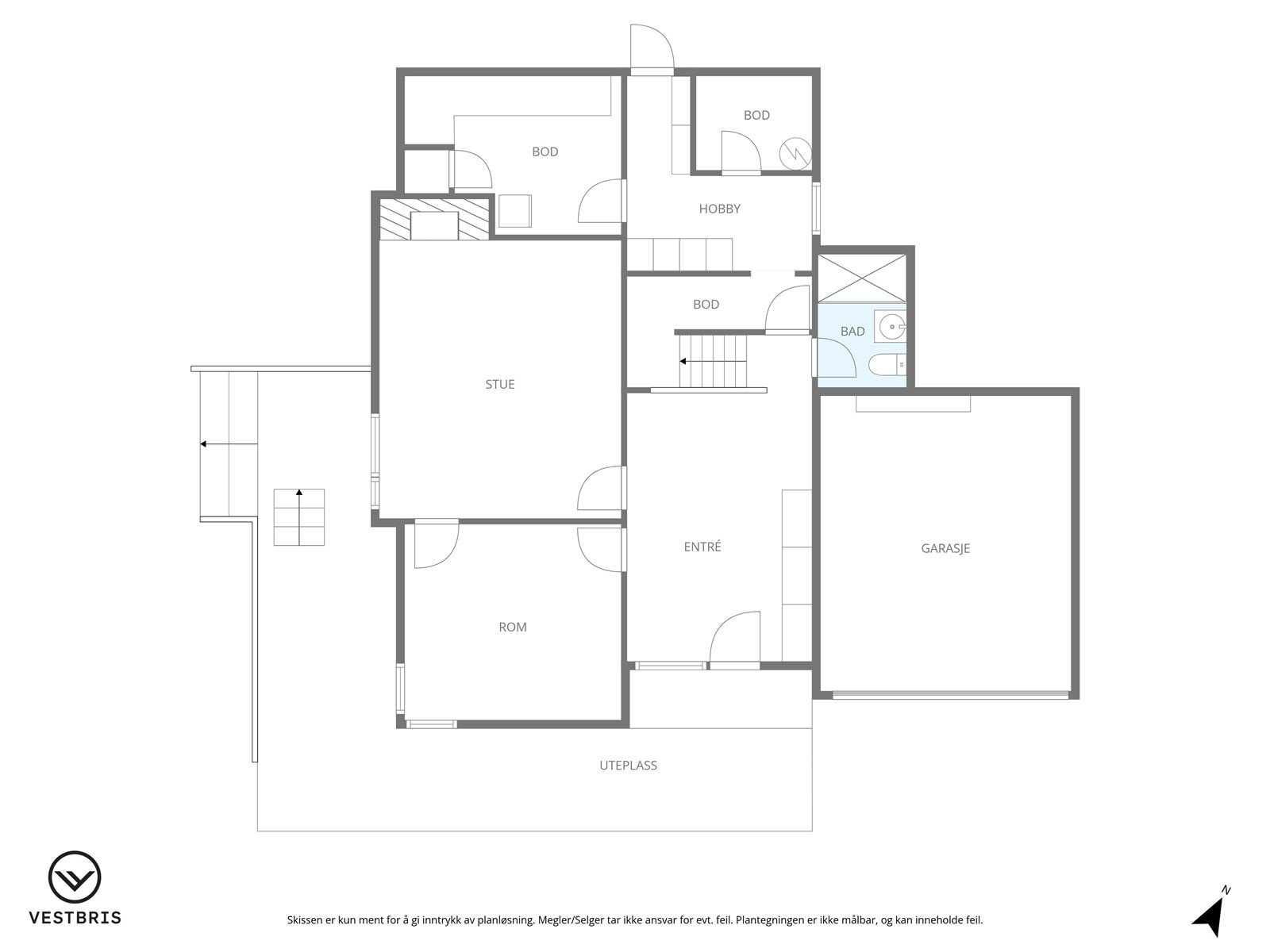 Planløsning 1.Etasje: Galleribilde