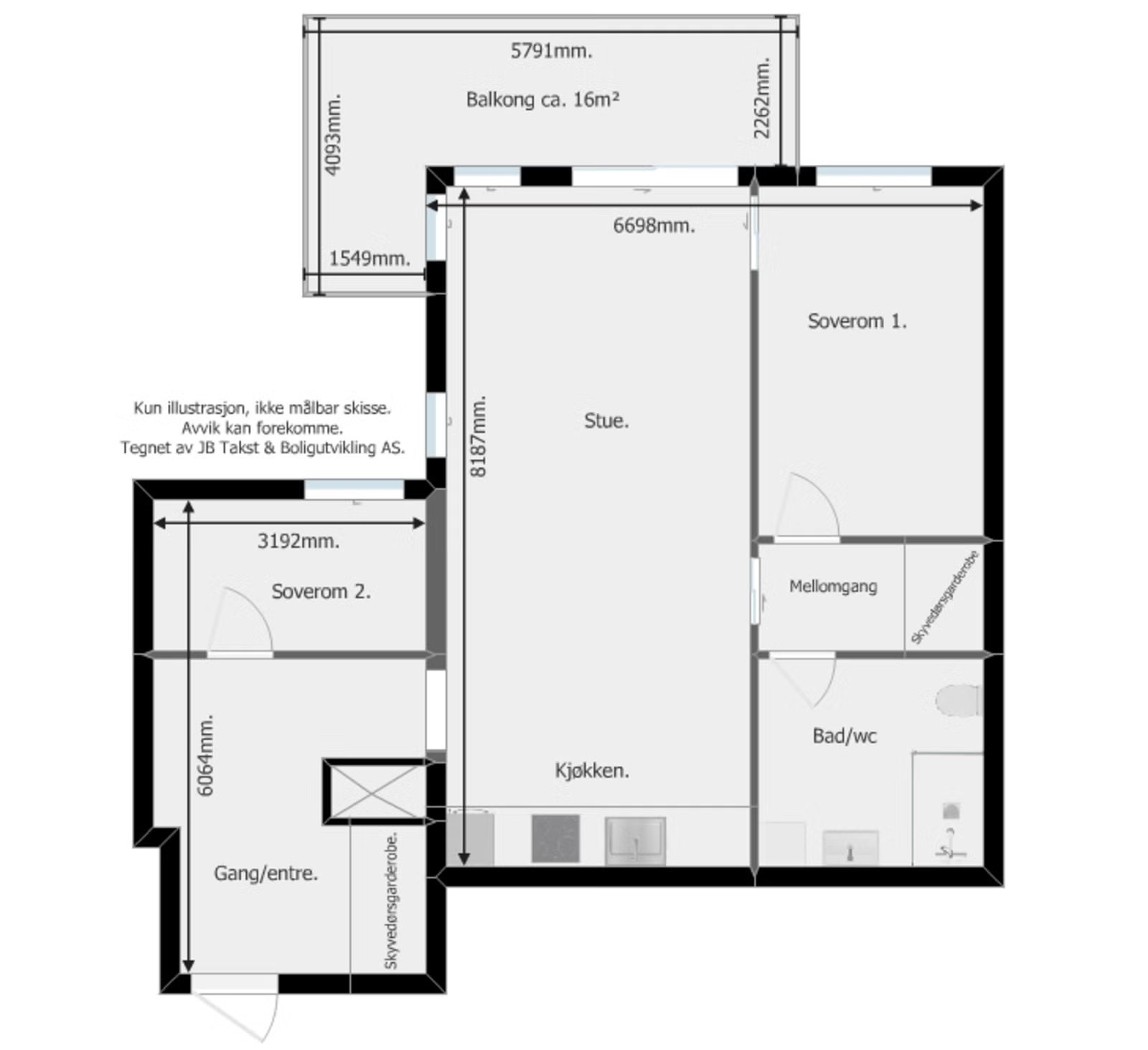 Plantegning (avvik kan forekomme) Galleribilde