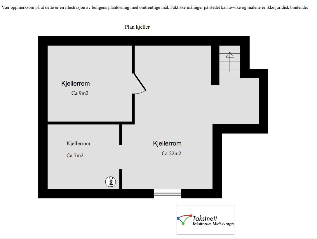 Planskisse kjeller. Galleribilde