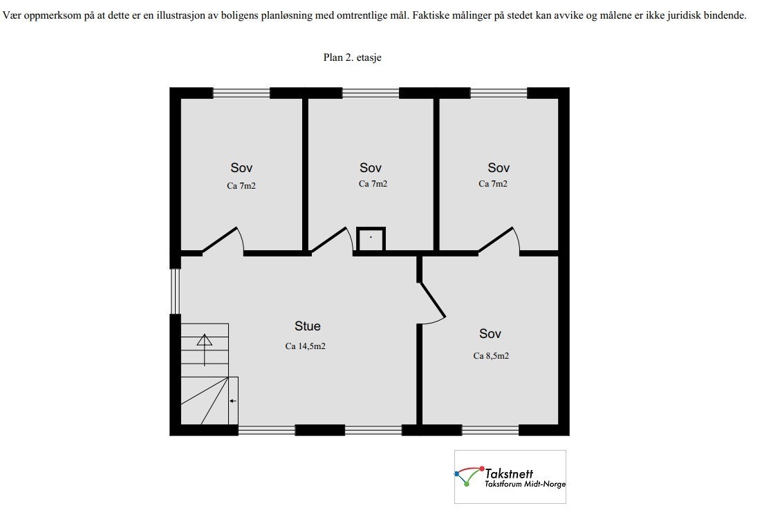 Planskisse 2. etasje Galleribilde