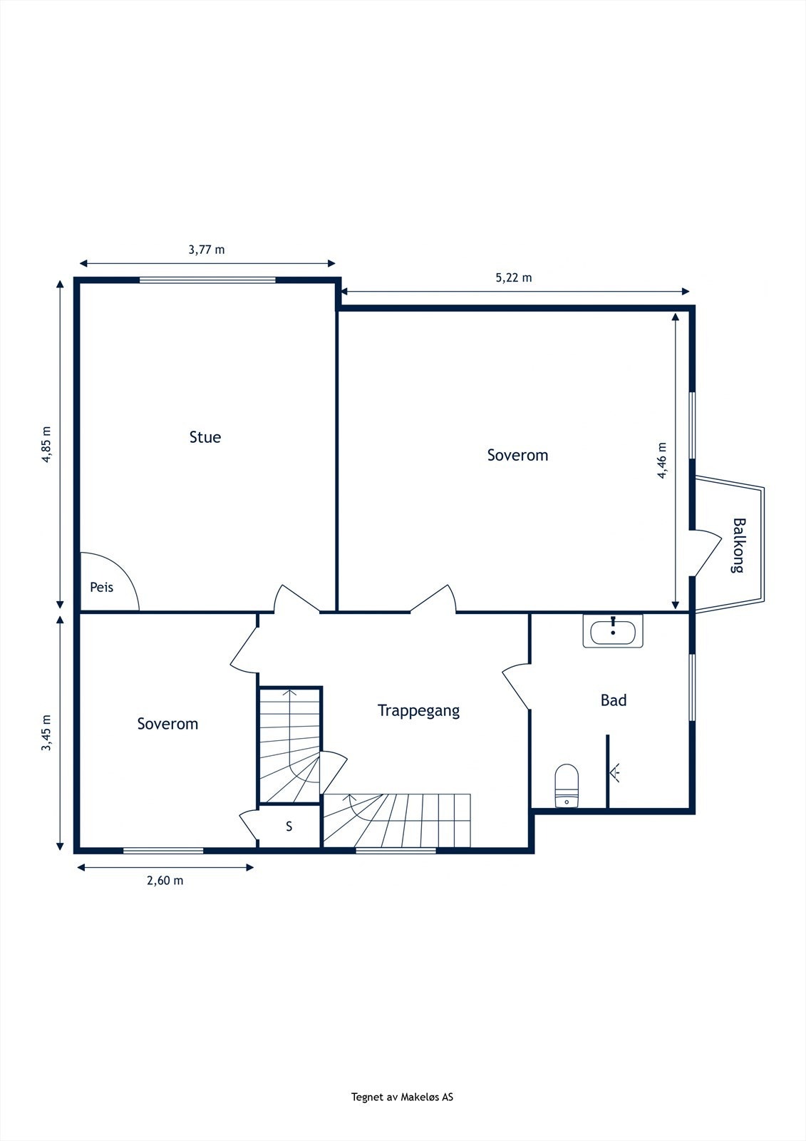 Plantegning 2. etasje Galleribilde
