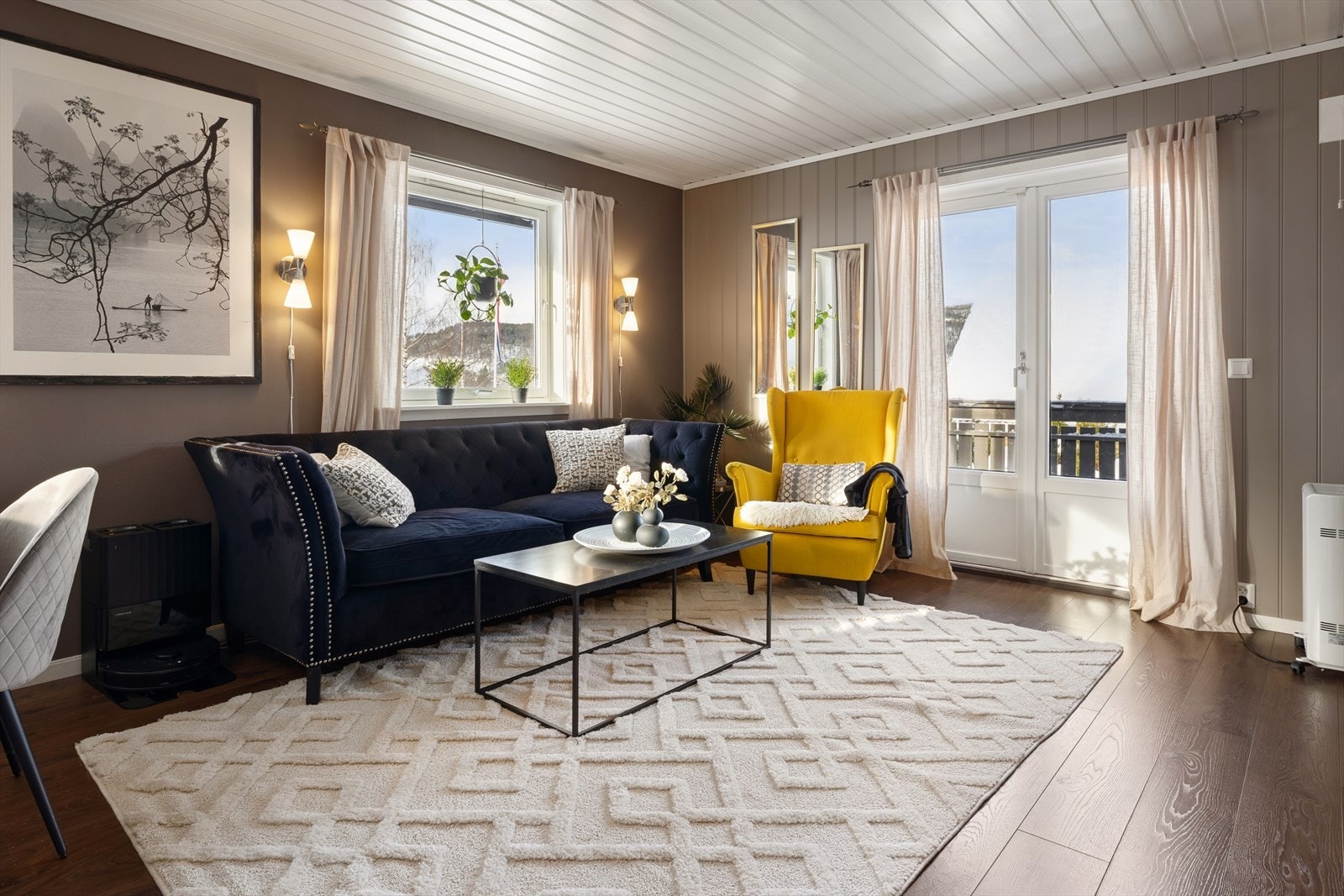 Stue med direkte utgang til terrasse Galleribilde