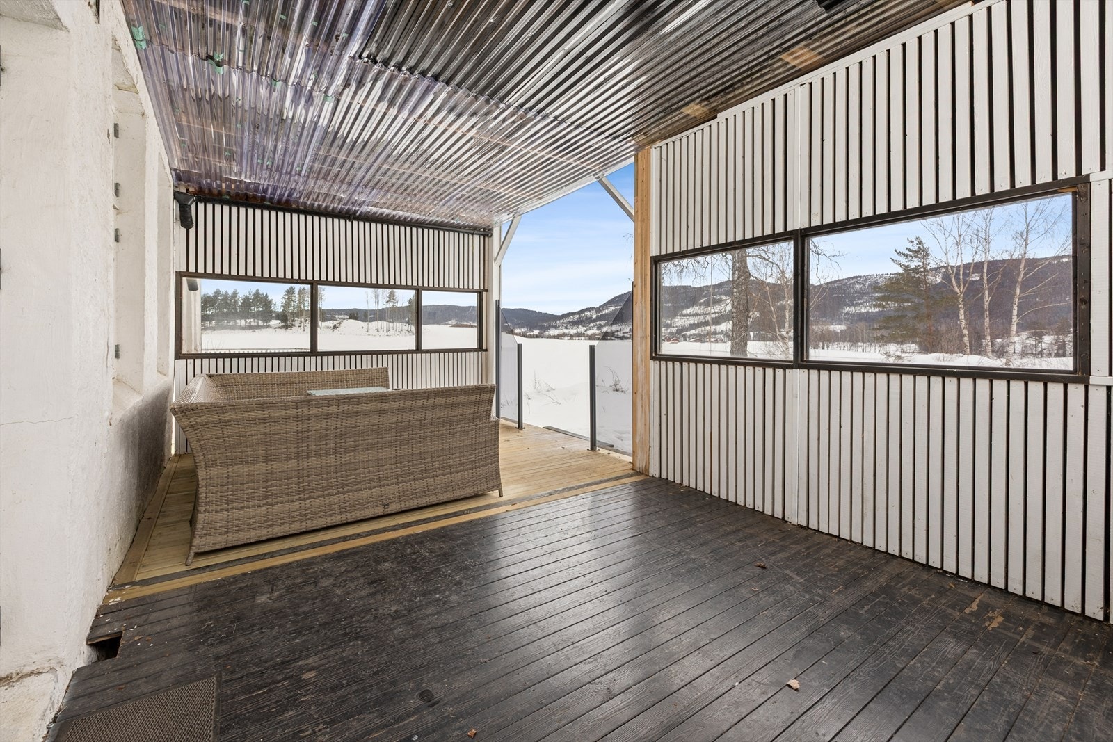 Fint utsyn fra verandaen. Galleribilde