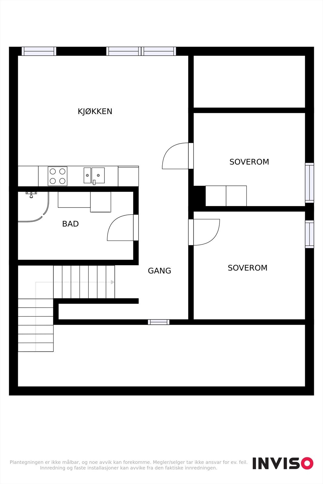 2. etasje utgjør en egen boenhet på 65 m² med et soverom, et disponibelt rom, bad og åpen stue- og kjøkkenløsning. Galleribilde