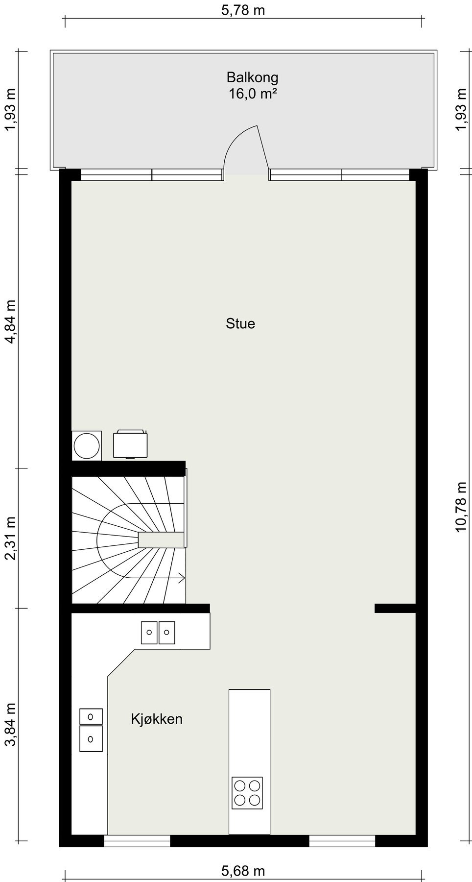 Plantegning 2.etasje Galleribilde