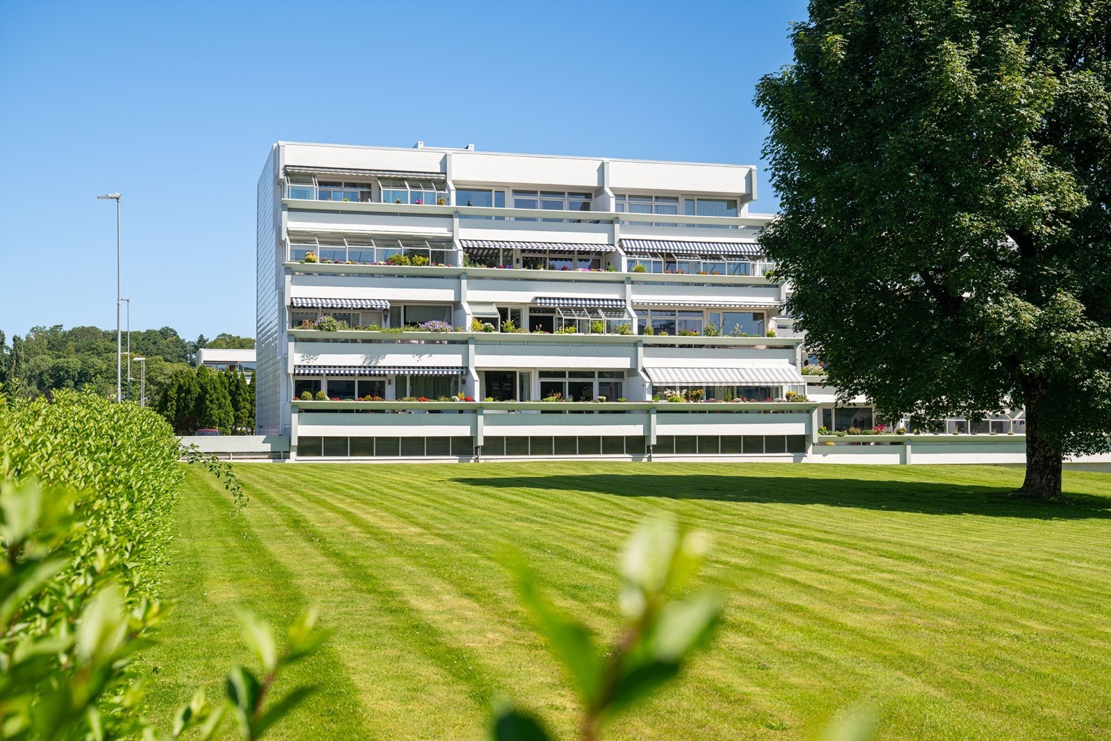 Leiligheten ligger fint plassert i byggets tredje etasje hvor man har utsyn utover Brl sine pent opparbeidede grøntområder. Galleribilde