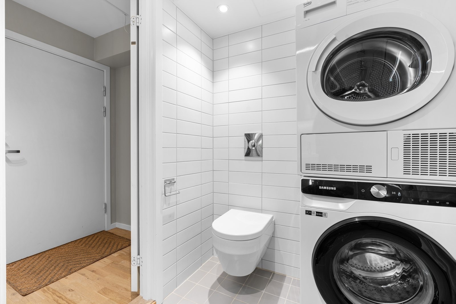 Det er også opplegg for vaskemaskin. Galleribilde