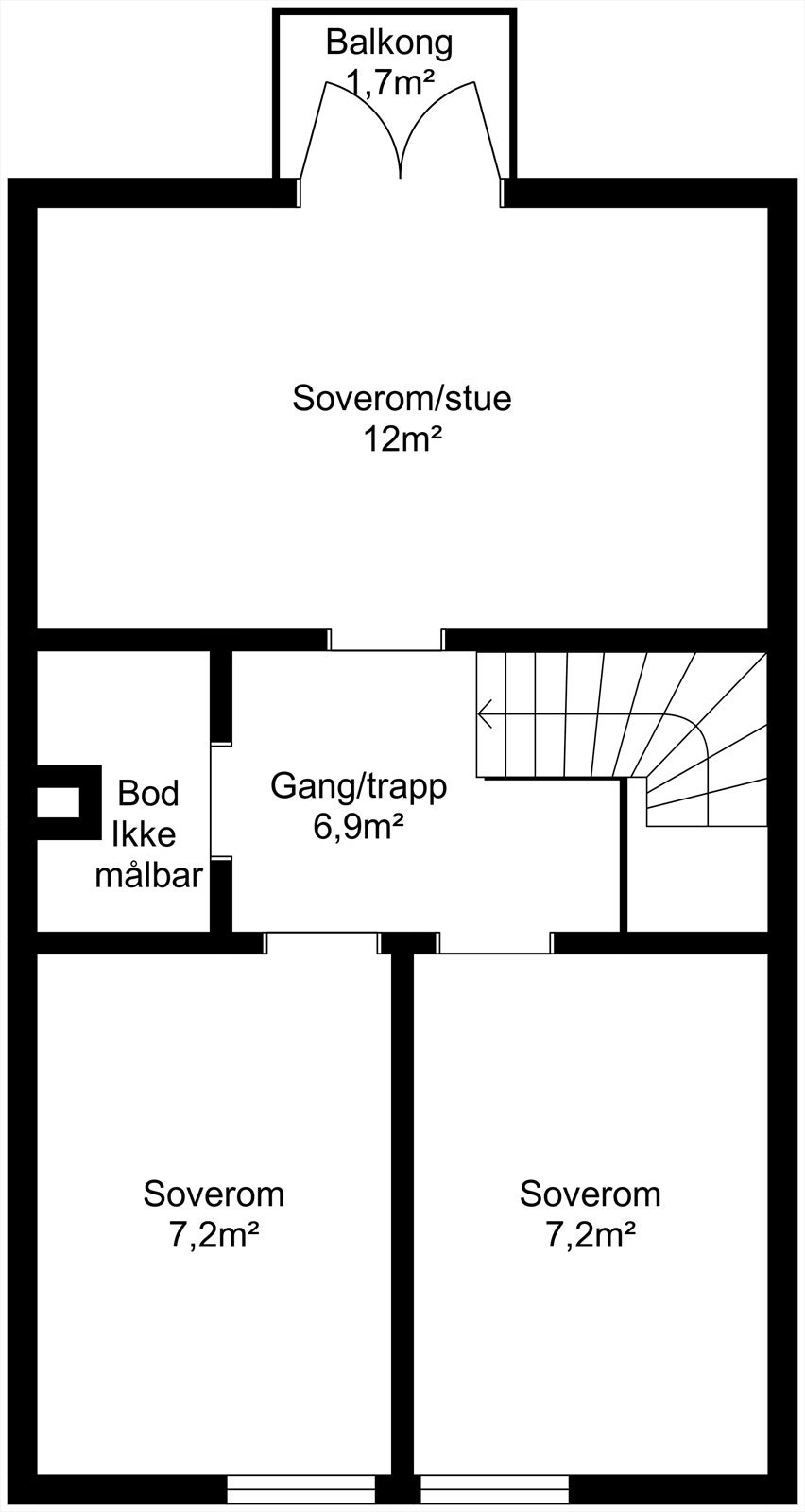 Plantegning 2. etasje Galleribilde