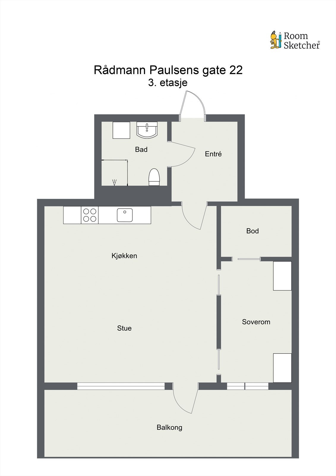 Plantegning 3-etasje. Galleribilde