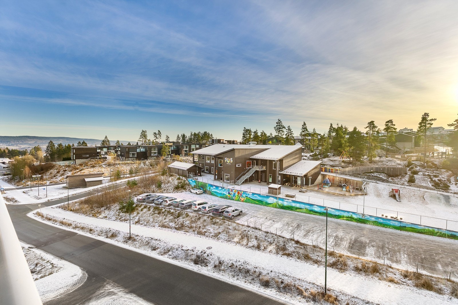 Utsikt fra balkong. Galleribilde