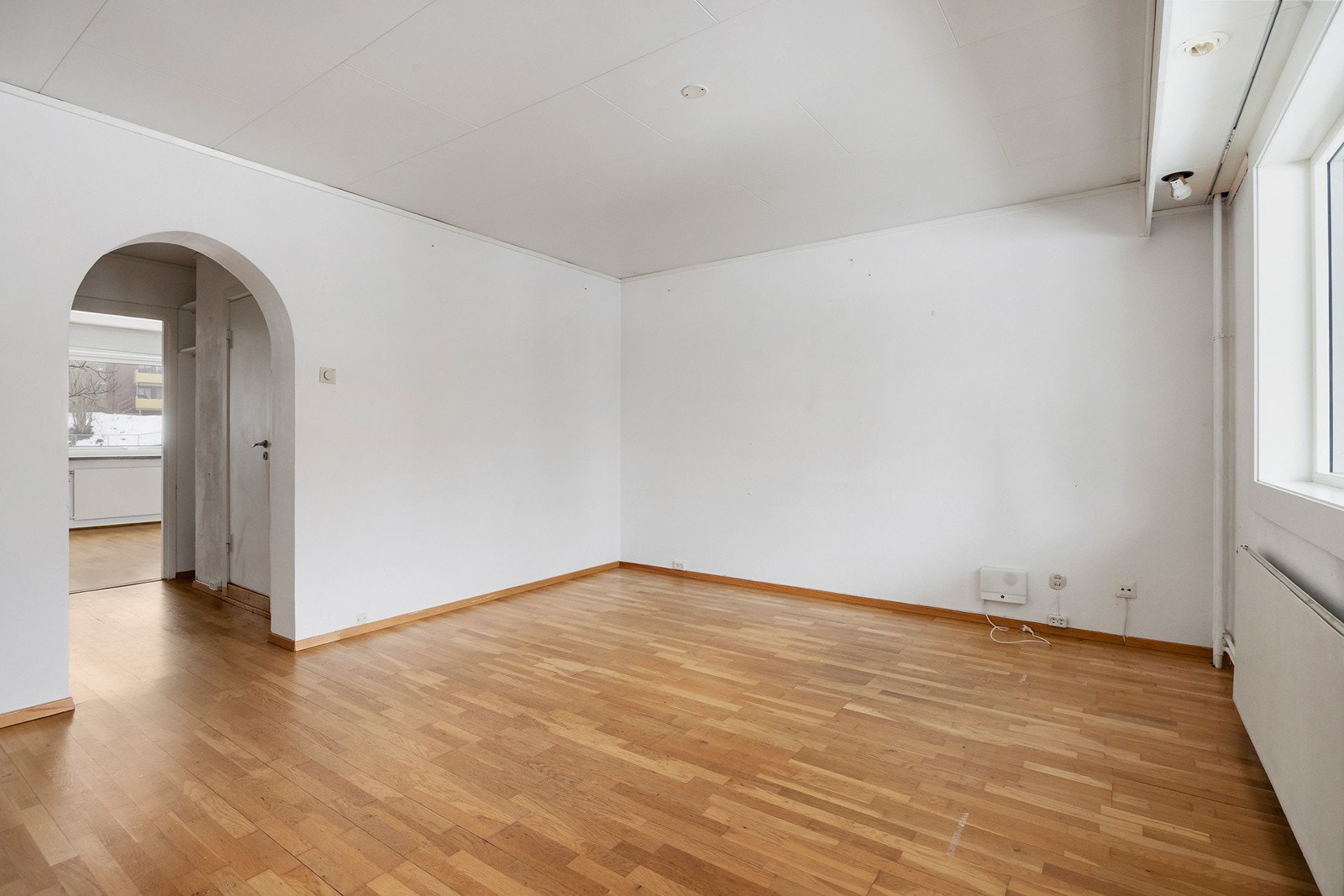 Fin plass til sofagruppe, tv-møbler og spisebord Galleribilde