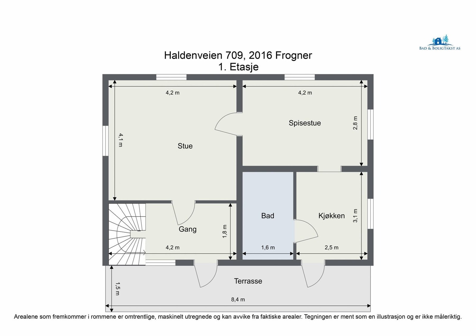 Vi legger planskissen for første etasje her slik at du kan orientere deg før vi går videre. Galleribilde
