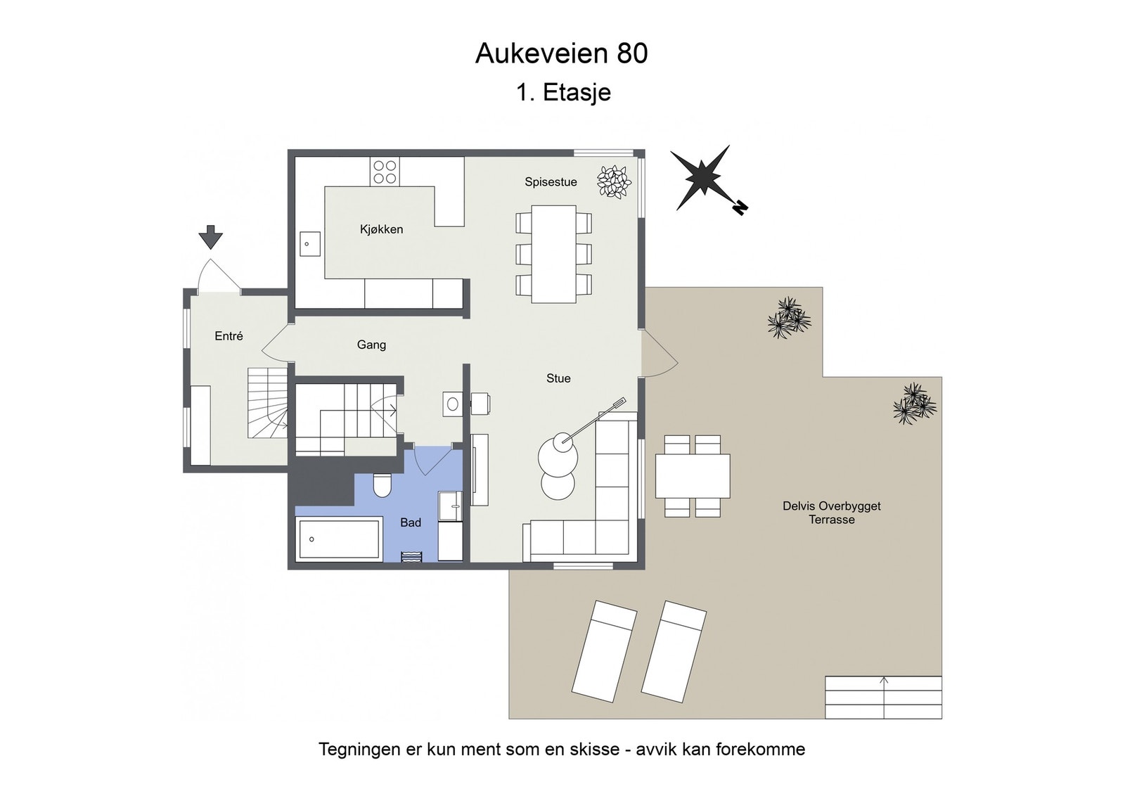 Plantegning 1.etasje Galleribilde