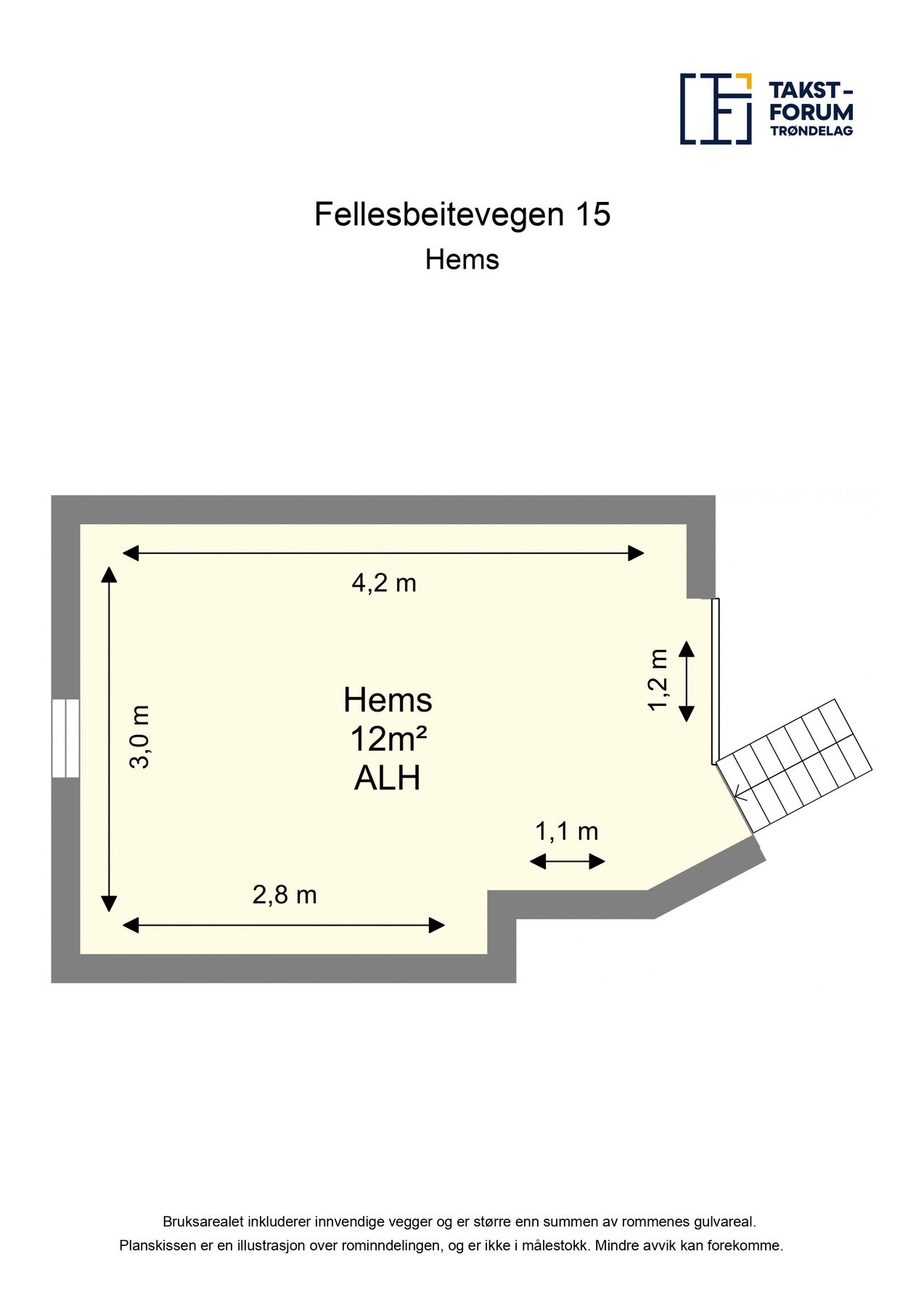 Plantegning loft Galleribilde