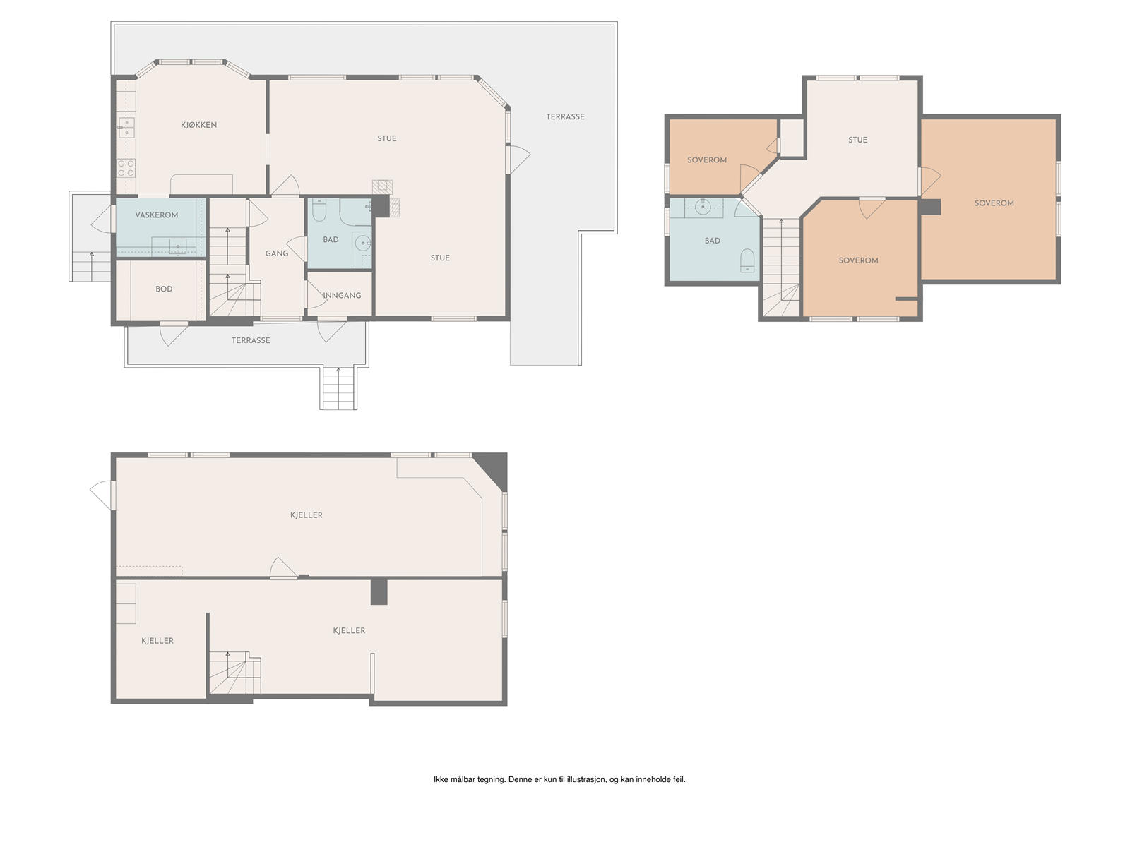 Plantegning alle etasjer Galleribilde