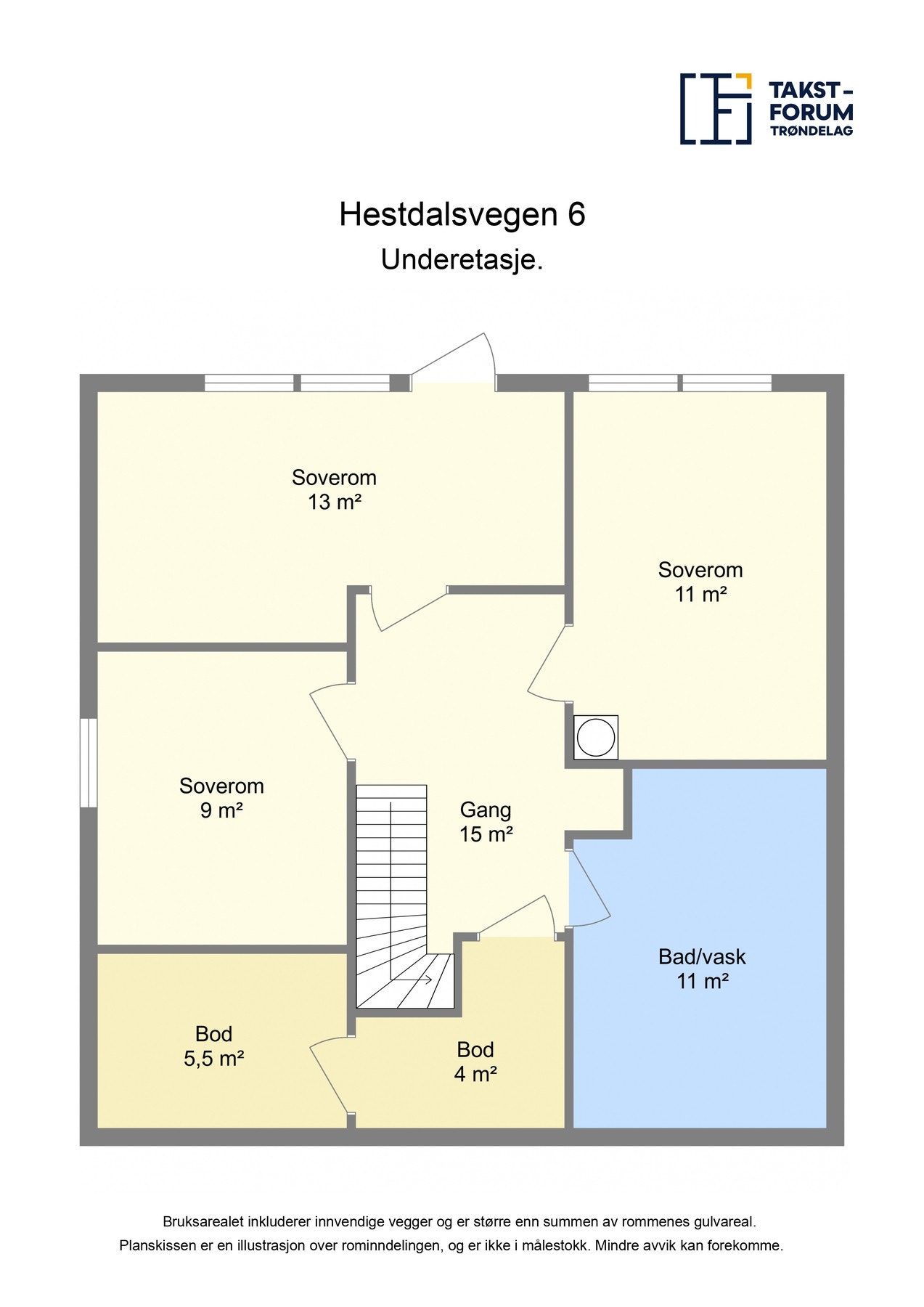 Planskisse underetasje. Galleribilde