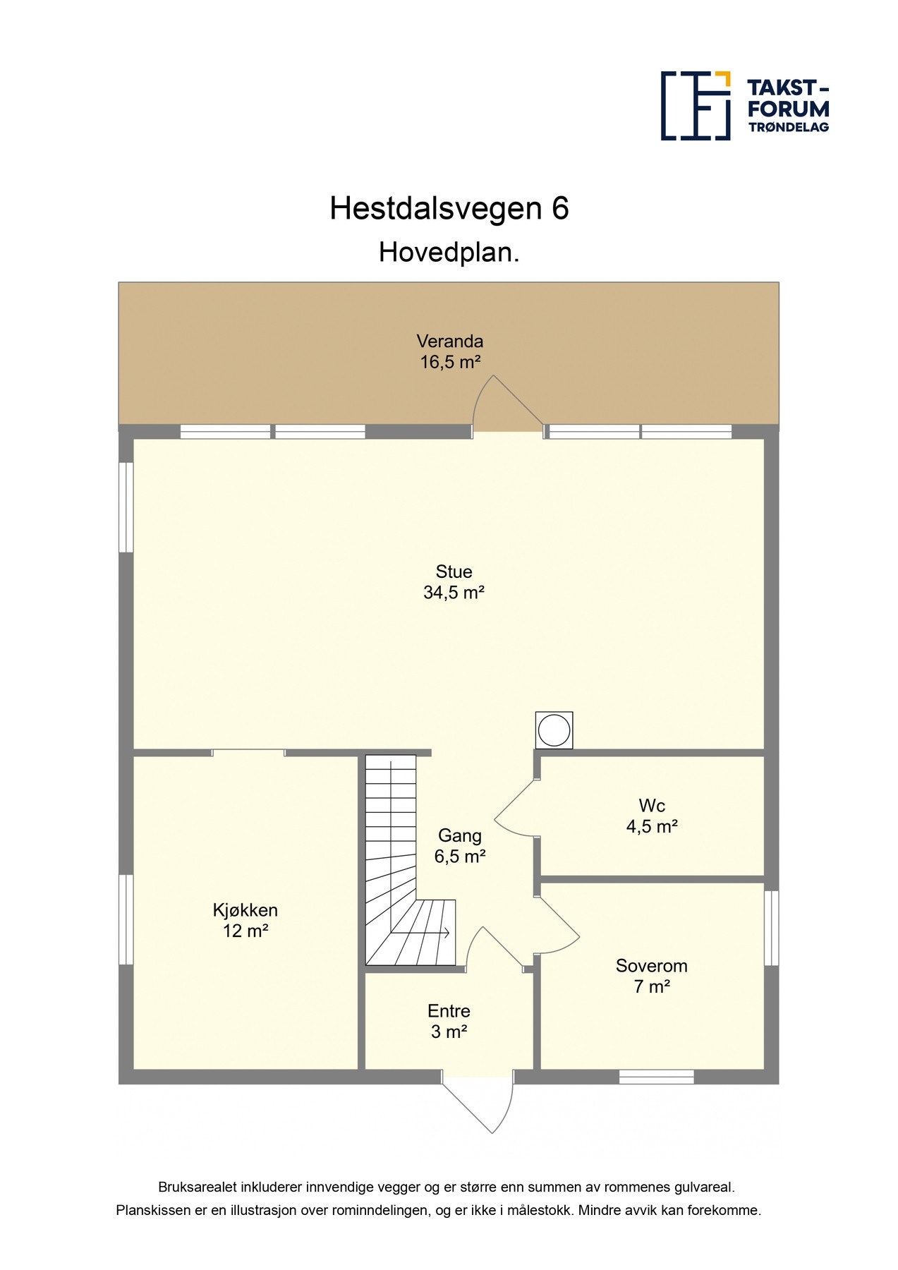 Planskisse 1. etg Galleribilde